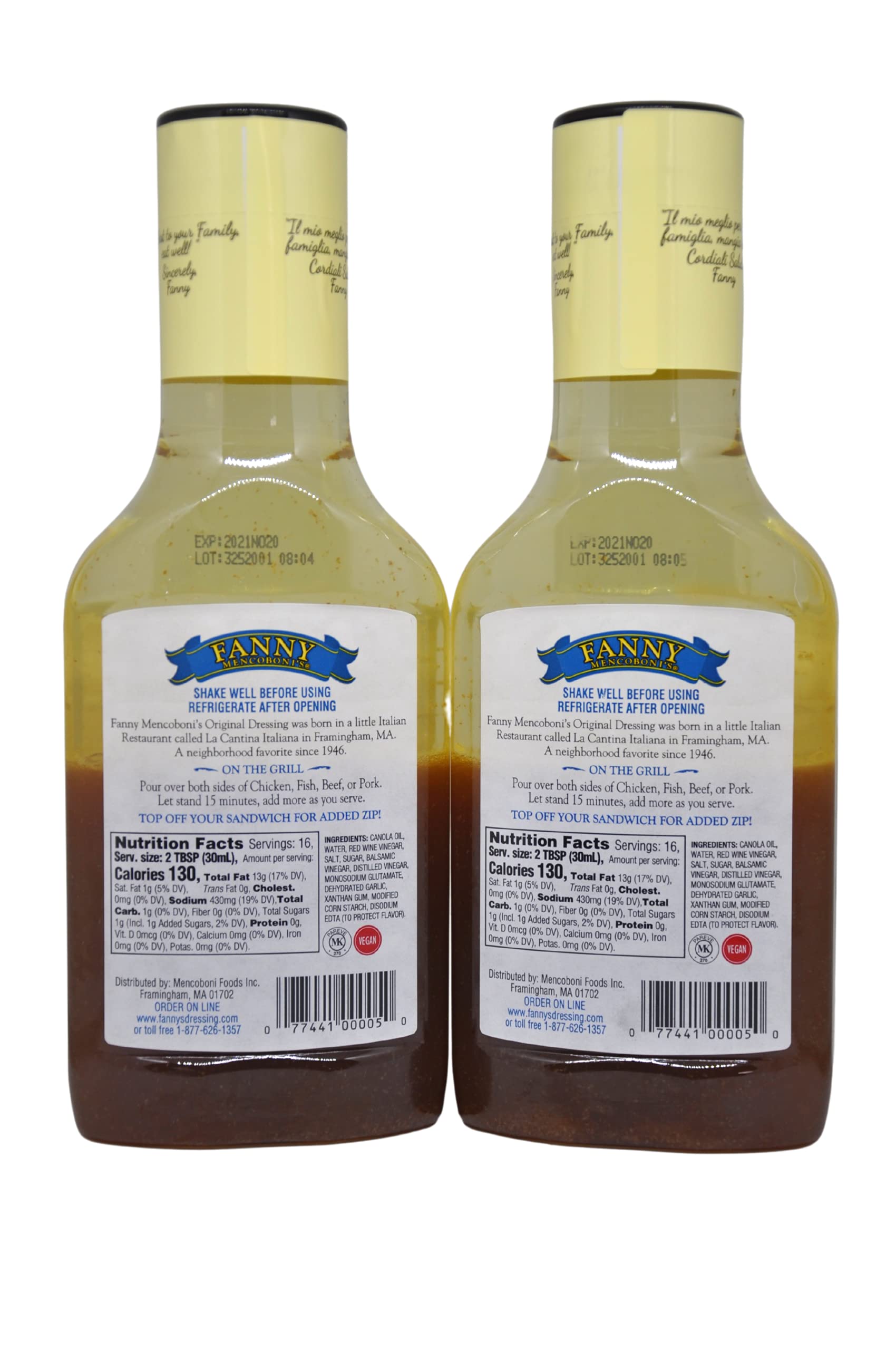 Premium Italian Balsamic Vinegar Salad Dressing - Zesty Sandwich Topper & Marinade - 2 Pack Bundle for Salads, Pasta, Grilled Meats & Family BBQs