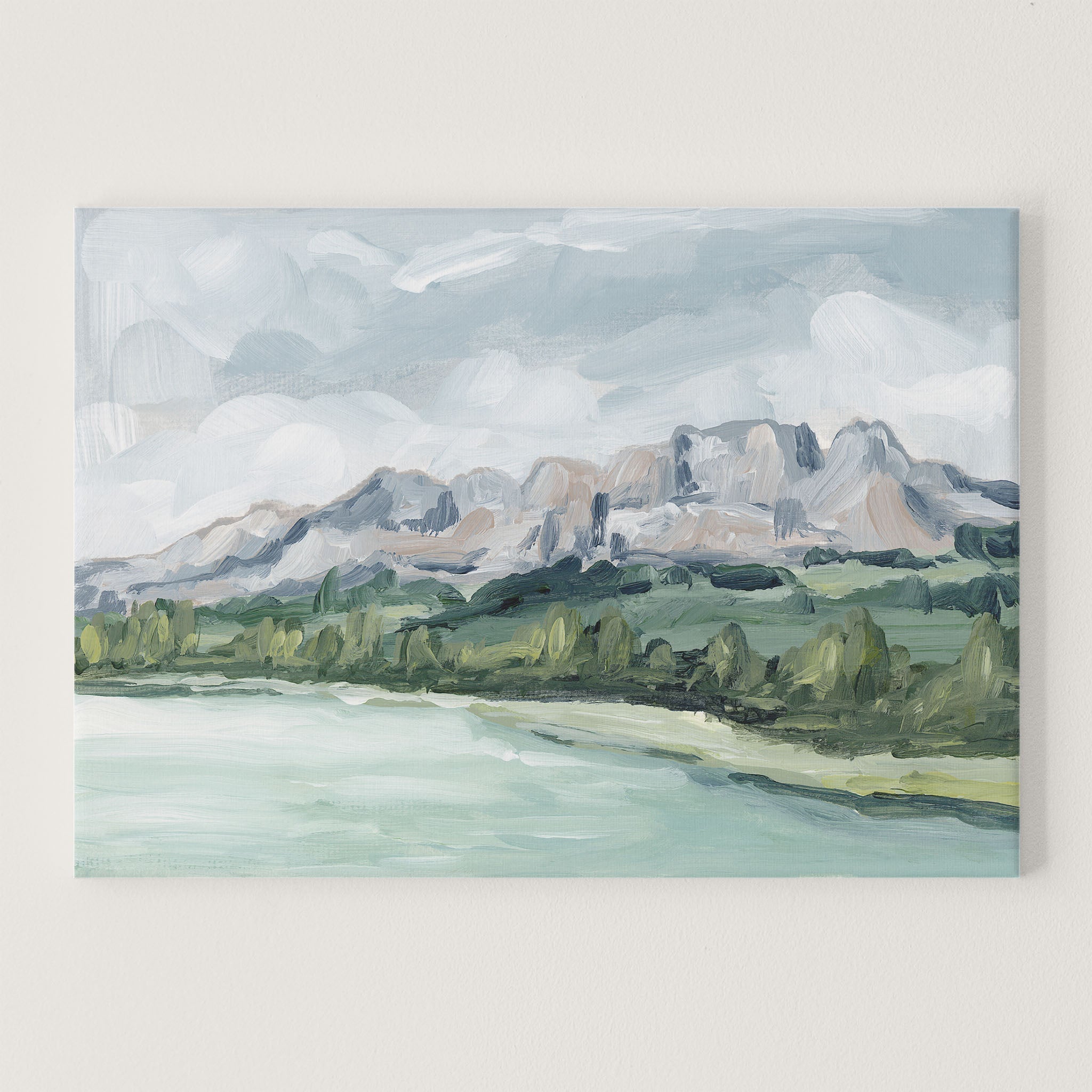 Lake in the North Wall Art Print - Nature Landscape Painting for Home & Office Decor - Perfect for Living Room, Bedroom or Office Wall Decoration