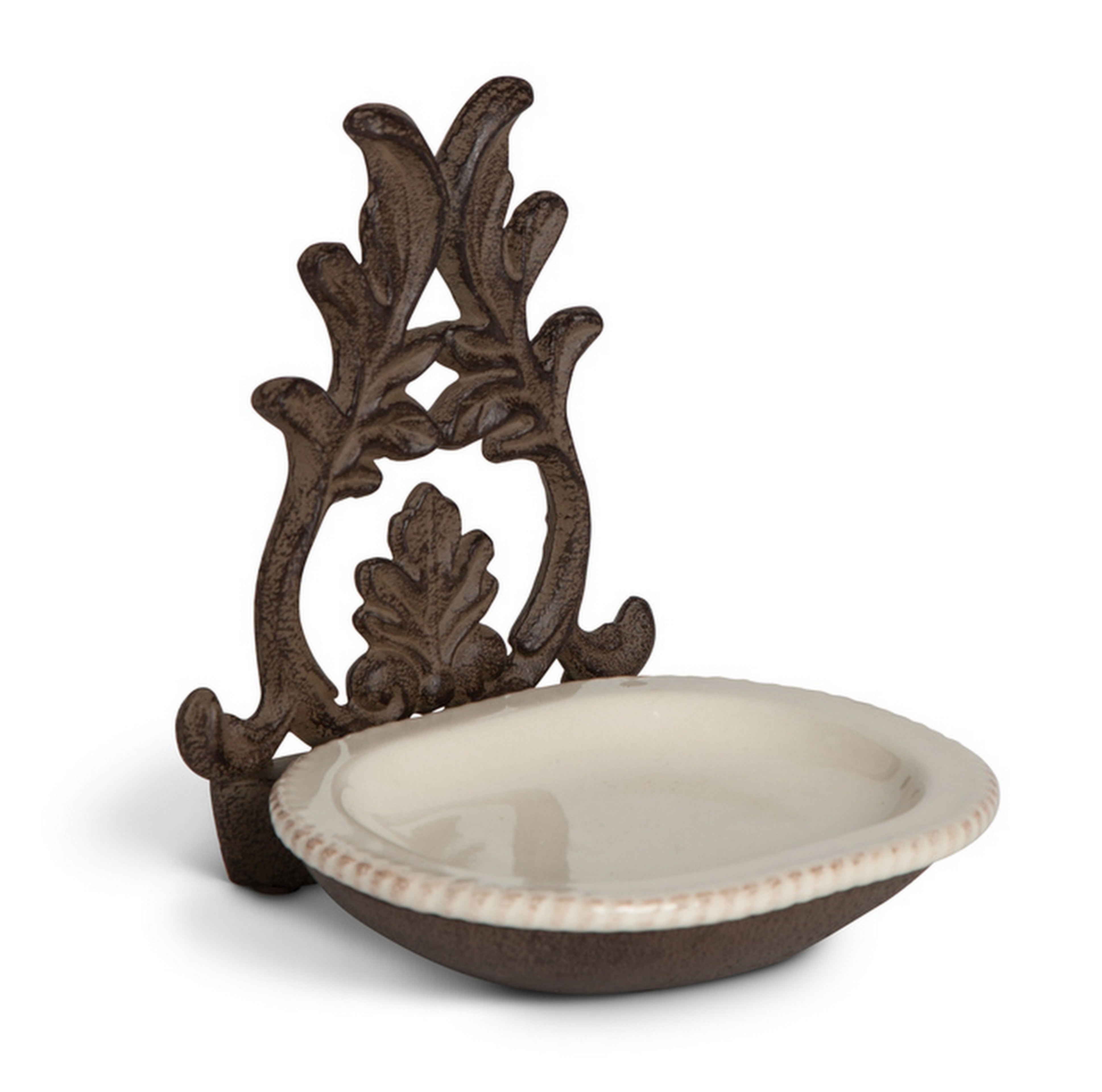GG Collection Grazia Cream Spoon Rest - Elegant Ceramic Spoon Holder for Coffee, Tea & Desserts - Perfect for Kitchen, Dining Table & Coffee Bar Decor
