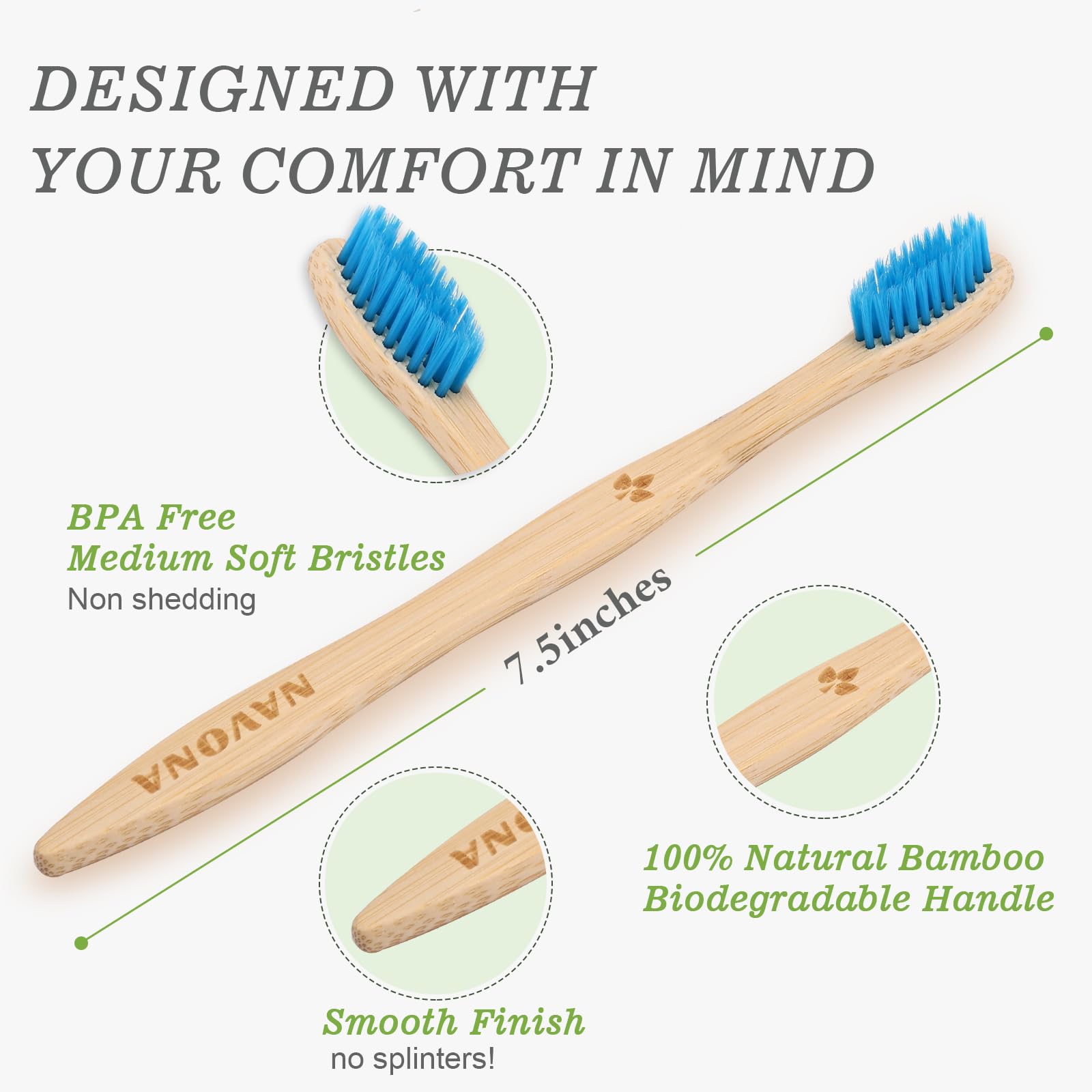 Eco-Friendly Bamboo Toothbrushes 30 Pack - BPA Free Soft Bristles for Adults & Kids | Natural Wooden Toothbrushes Bulk Set | Perfect for Travel, Home & Zero Waste Lifestyle