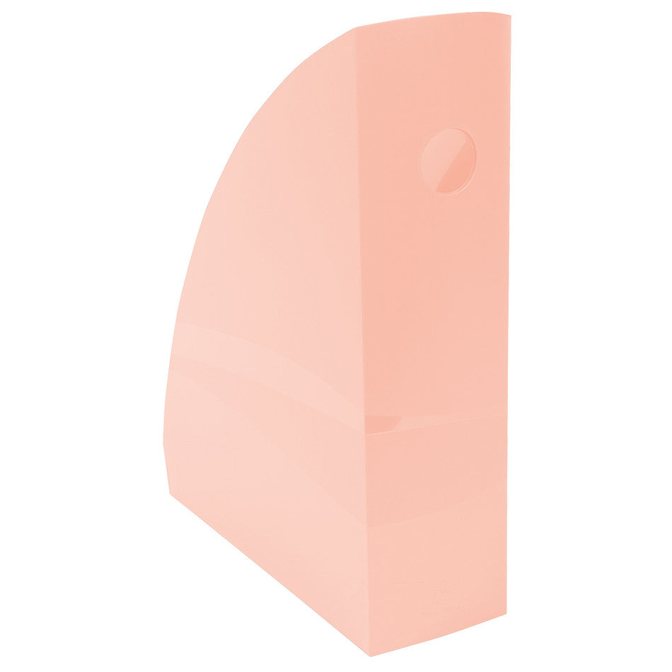 Exacompta Mag Cube Magazine File - Pastel Coral Organizer for Office, Home & School - Stylish Storage for Magazines, Files & Documents