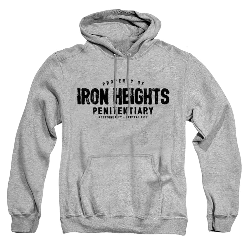 Trevco JLA Iron Heights Unisex Adult Pullover Hoodie - DC Comics Justice League Apparel for Men & Women - Perfect for Cosplay, Comic Con & Casual Wear