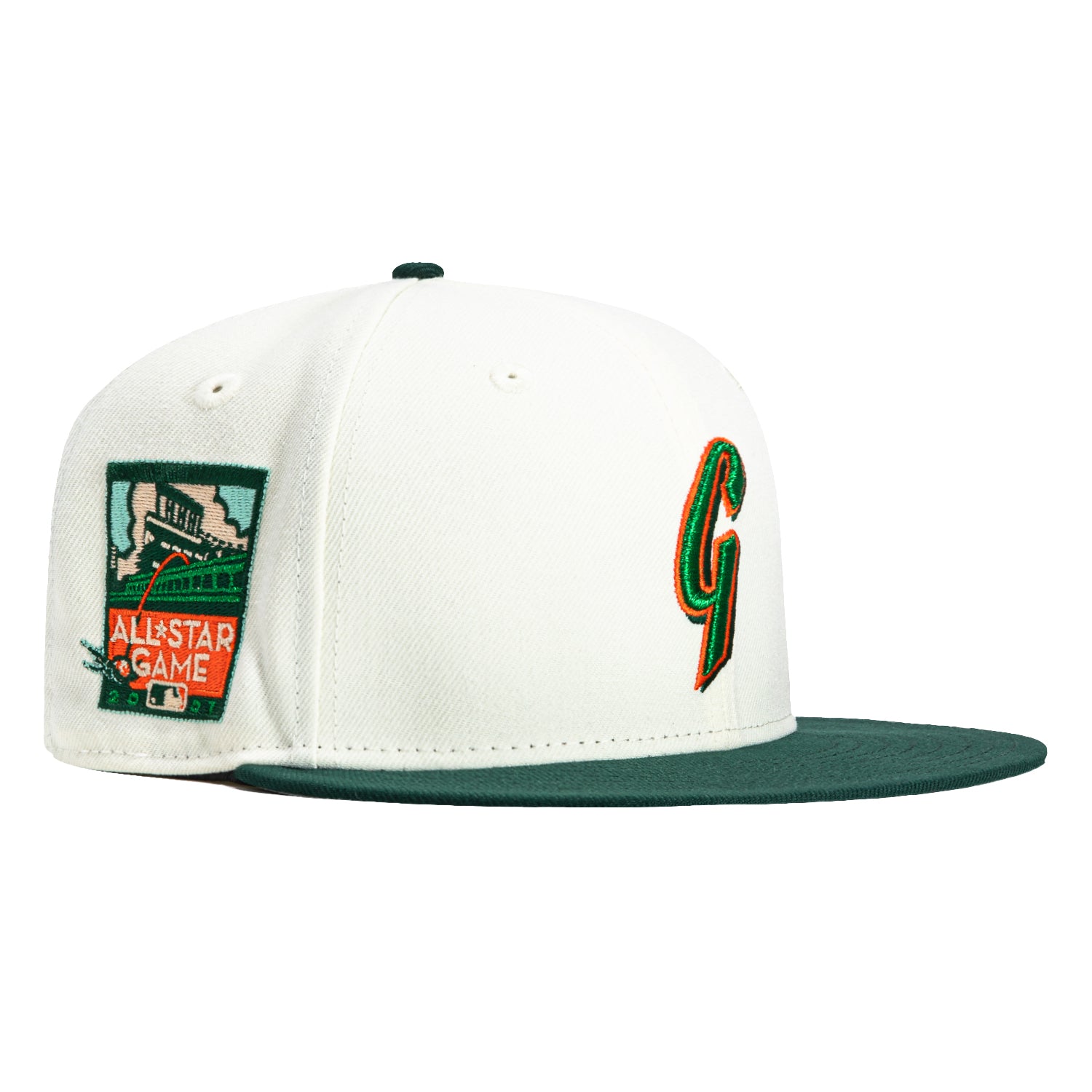 New Era 59Fifty San Francisco Giants 2007 All Star Game Patch Snapback Hat - White & Green Baseball Cap for Men, Women - Perfect for Sports Fans, Game Day & Streetwear Fashion