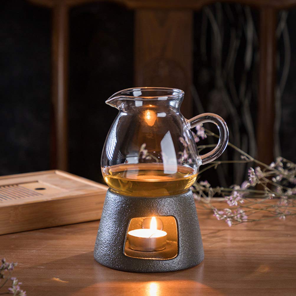 1pc Ceramic Tea Warmer & Teapot Heater Set - Retro Candle Stand for Tea Stove, Teaware Accessories | Perfect for Home, Office & Tea Ceremonies