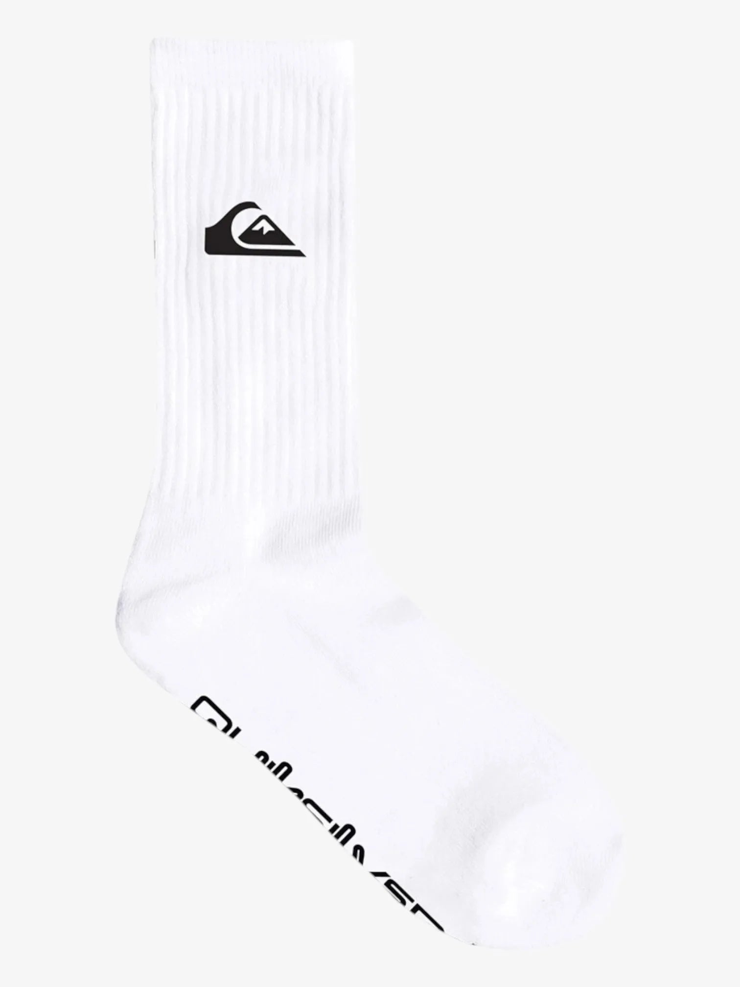 Quiksilver Quick Crew Pack of 2 Socks - White & Gray for Men - Comfortable Athletic Socks for Running, Hiking & Everyday Wear