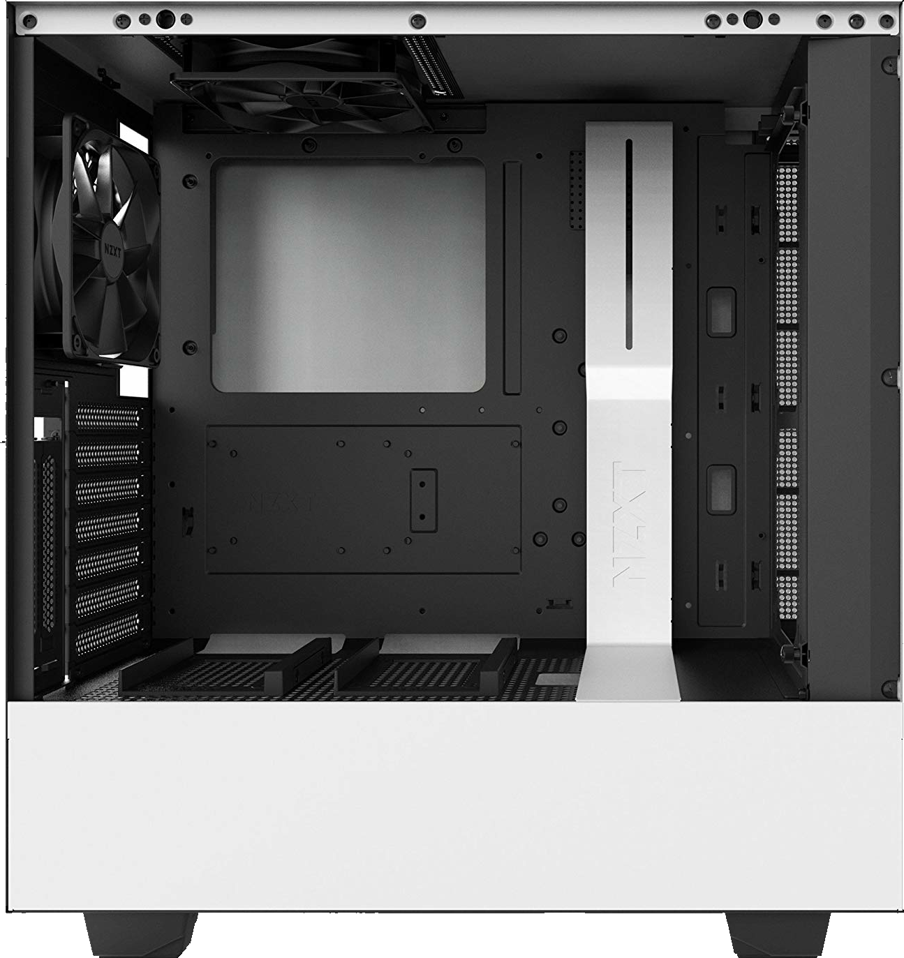 G6 H510 White PC Case - Mid Tower Computer Chassis with Tempered Glass Side Panel - Perfect for Gaming, Workstation & Home Office Builds
