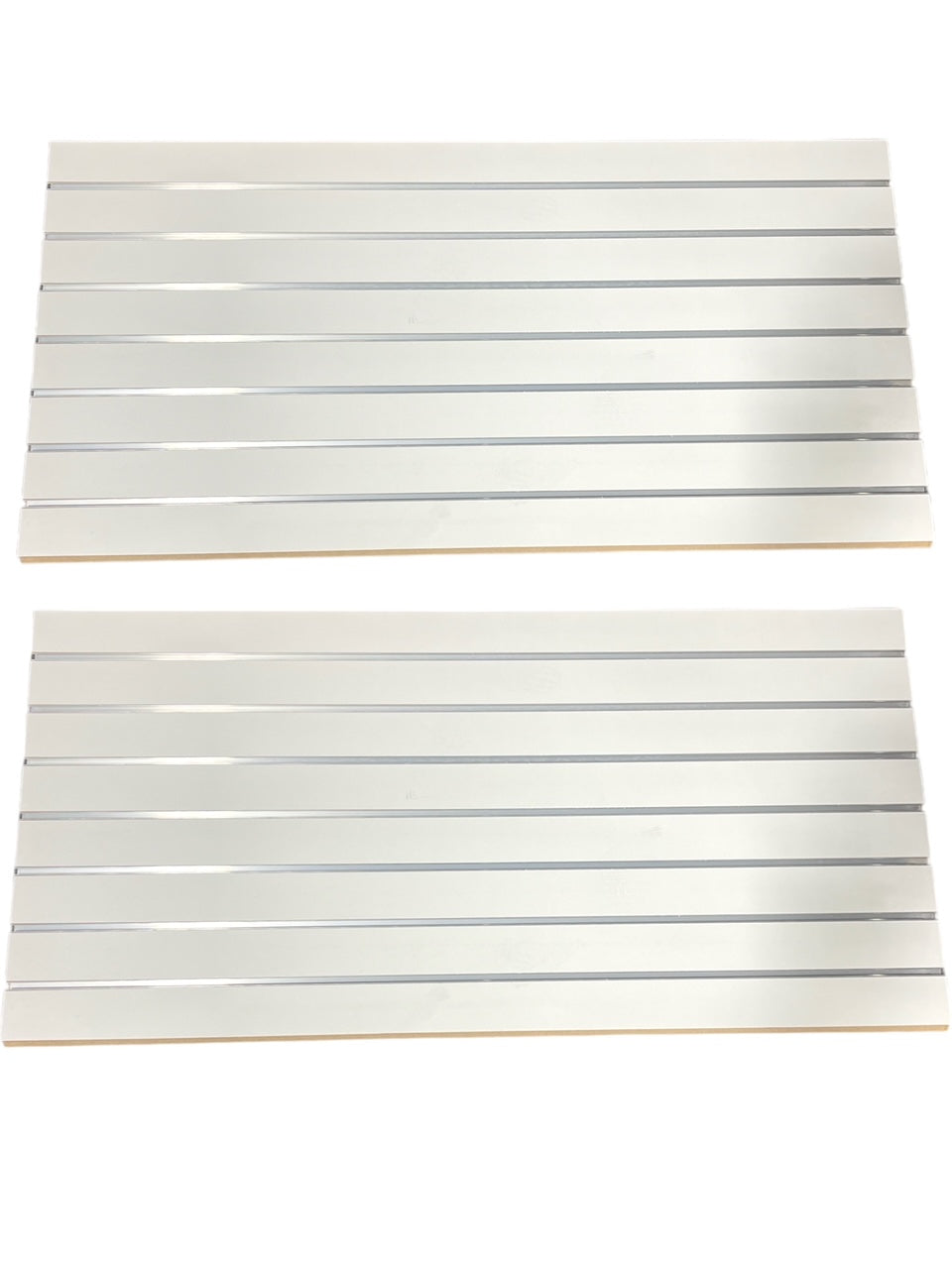 2' x 4' White Slatwall Panels (Set of 2) - Durable Retail Display Shelving for Stores, Boutiques & Garages - Perfect for Organizing & Merchandising Products