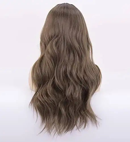 Long Wavy Synthetic Wig with Natural Center Part - Perfect for Cosplay, Halloween, and Daily Fashion Styling