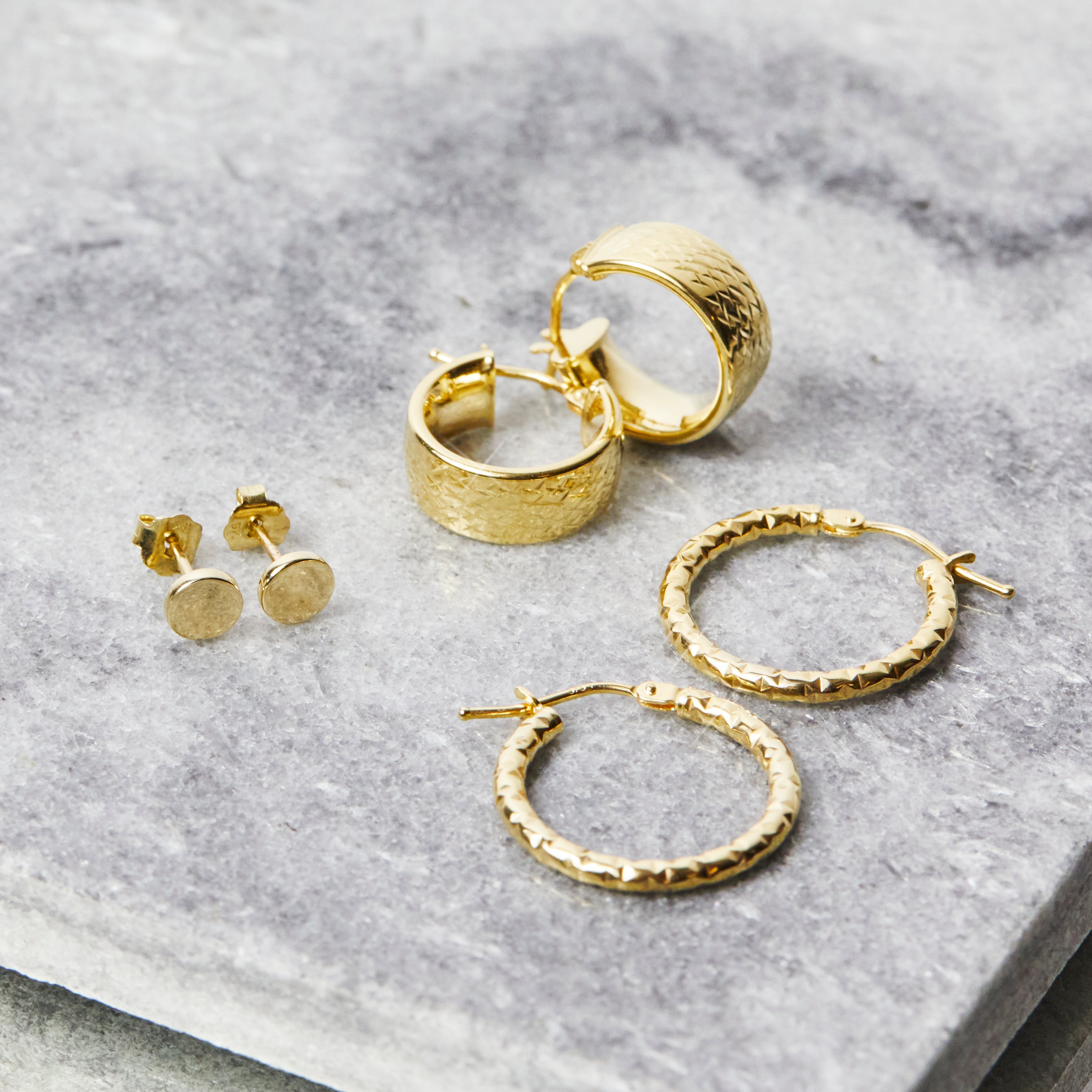 9K Solid Gold Disc Stud Earrings - Elegant & Hypoallergenic Jewelry for Women | Perfect for Everyday Wear, Parties & Gifting