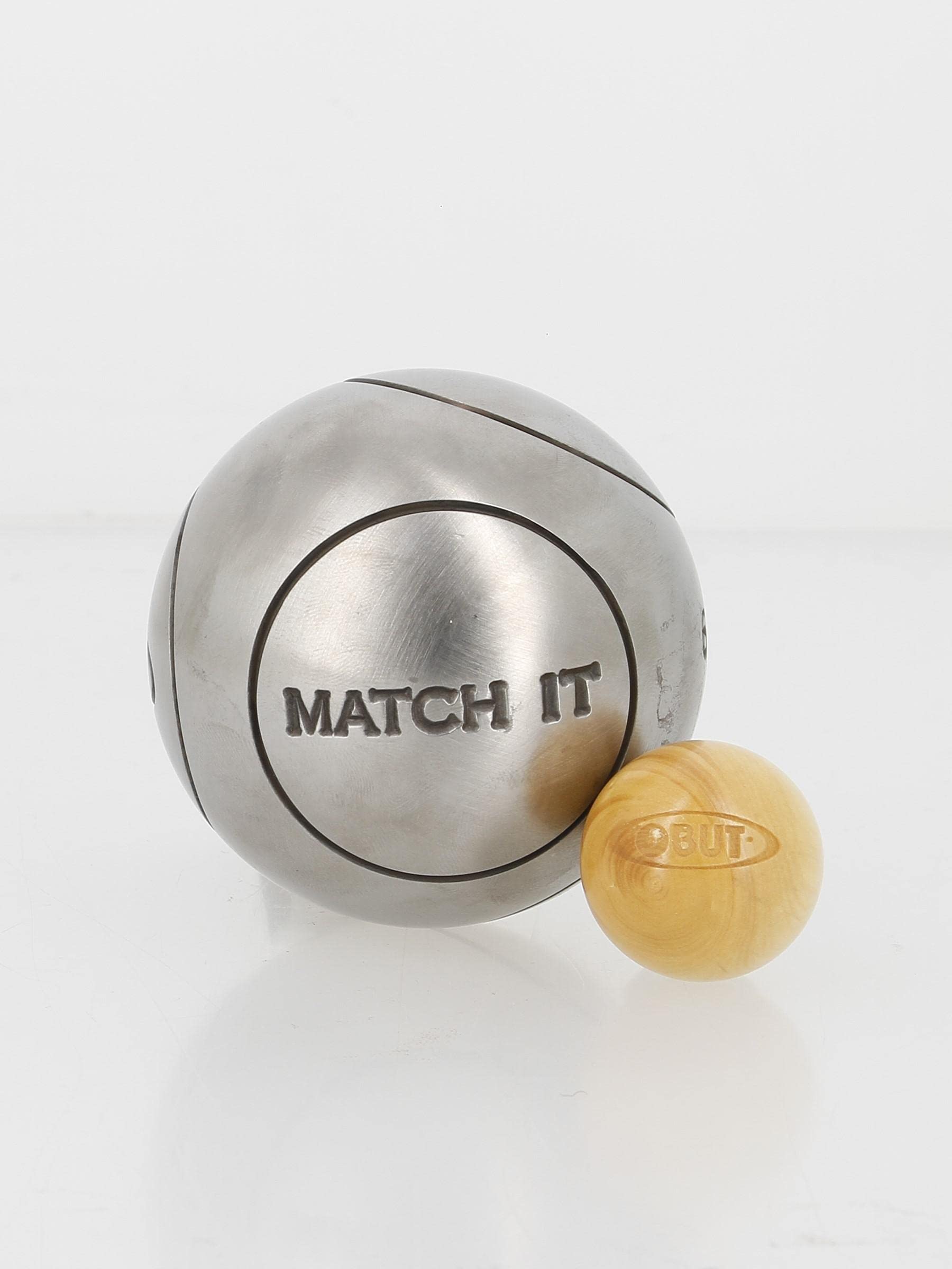 OBUT MATCH IT Premium 73mm 700g Stripe 1 Petanque Boules - Professional Competition & Backyard Game Set for Outdoor Sports & Leisure Activities
