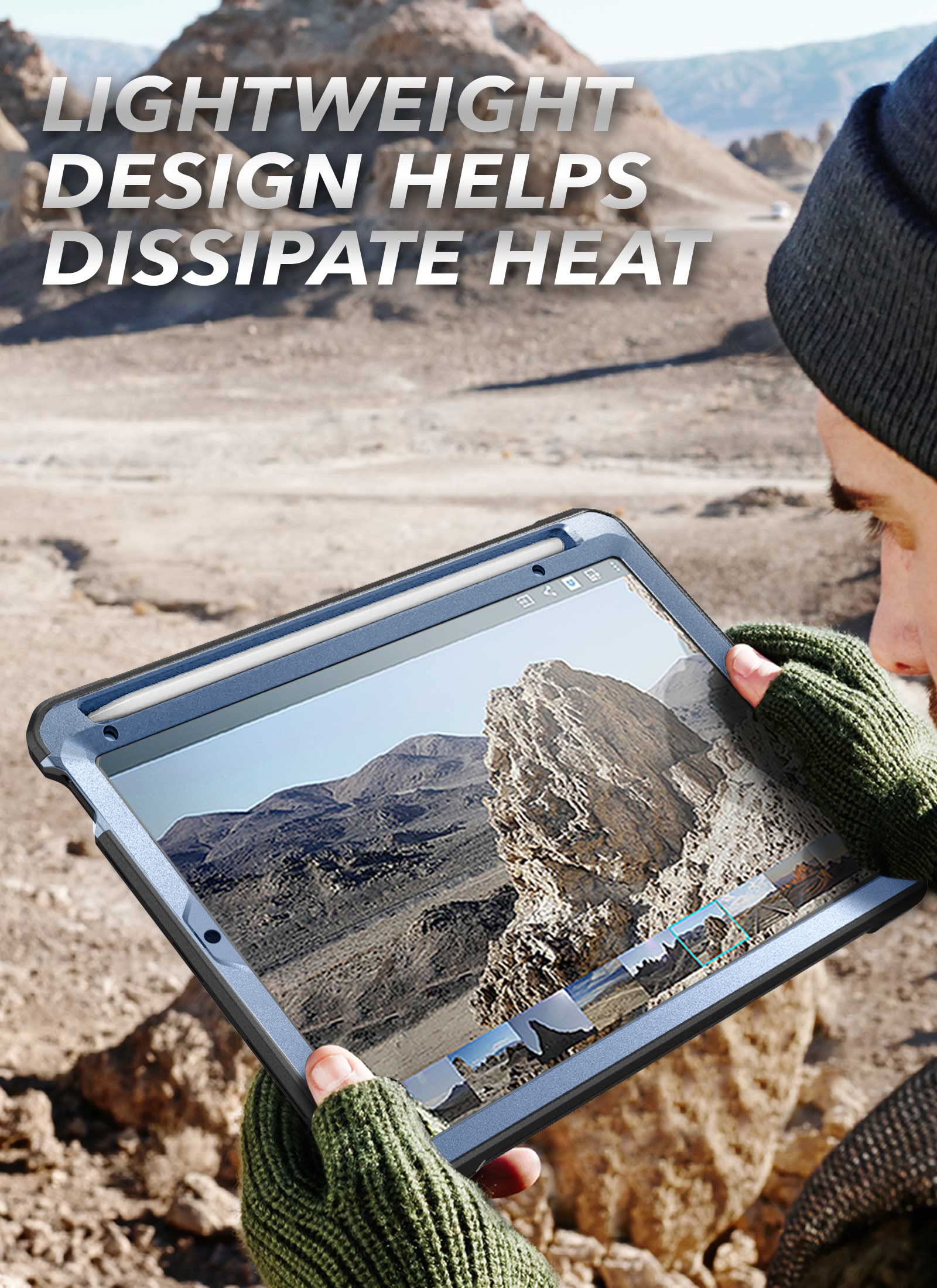 SUPCASE UB Pro iPad Mini 7 Case with Built-in Screen Protector, Pencil Holder & Stand - Compatible with iPad Mini 7th/6th Gen 8.3