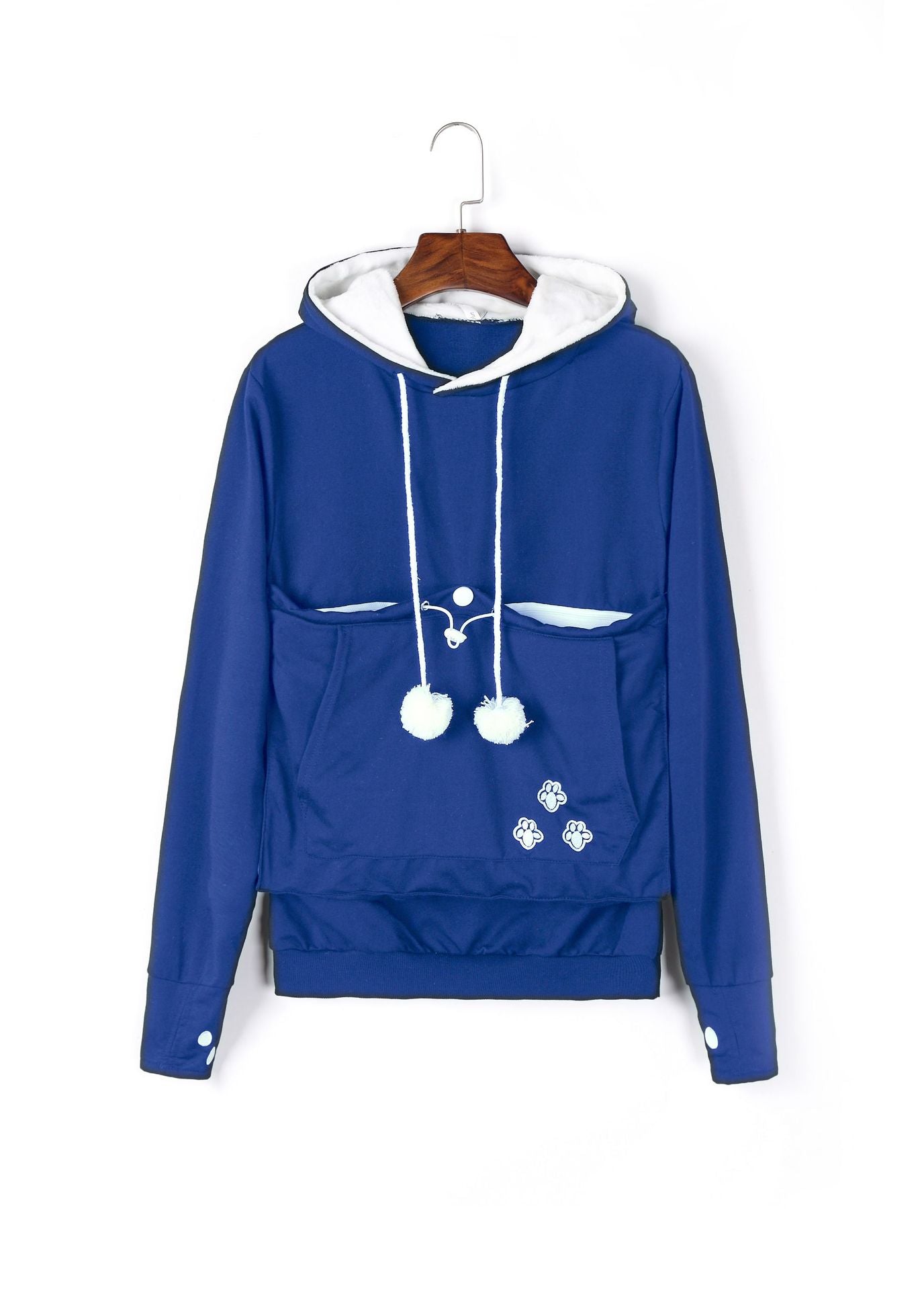Cozy Winter Women's Hoodie with Pet Pocket - Cute Pullover Sweatshirt for Cat Lovers | Perfect for Cold Weather & Pet Snuggles