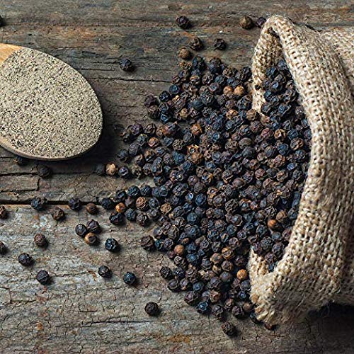 USDA Organic Whole Black Tellicherry Peppercorns - 1 lb. Steam Sterilized All Natural Black Pepper - Perfect for Grinder Refill - Ideal for Cooking, Seasoning & Gourmet Dishes