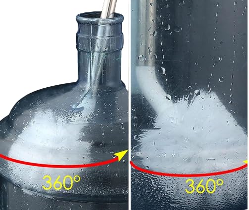 Qwid 20L Water Can Cleaning Brush - Long Handle 360° Scrubber for Narrow Neck Bottles & Containers (Pack of 2) - Ideal for Camping, Home Storage & RV Water Tanks