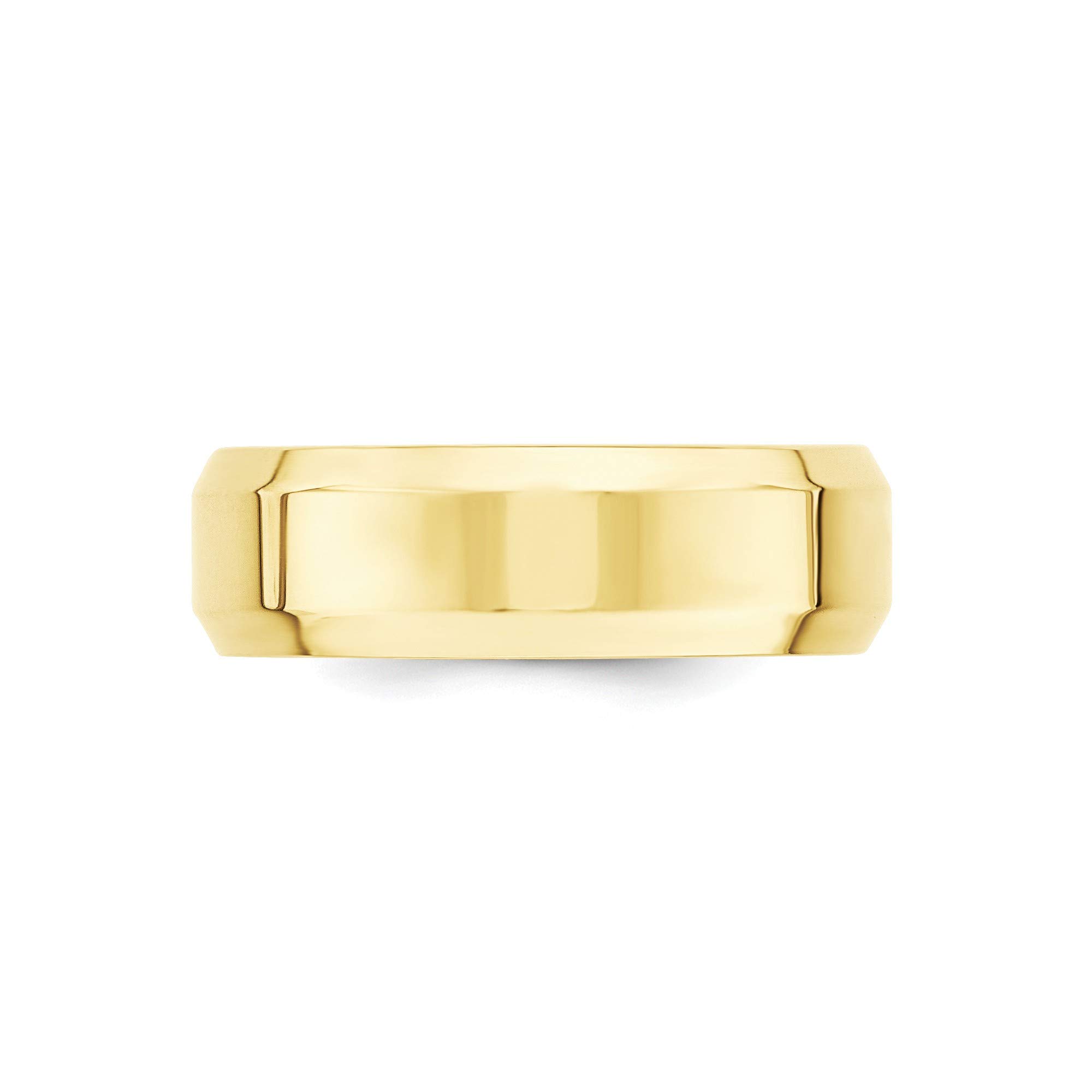 10k Yellow Gold 7mm Comfort Fit Band - Size 10 for Men & Women