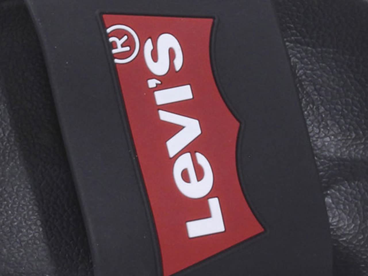 Levi's Women's Batwing Slide Sandals - Slip-On Comfort Shoes with Logo in Black, Size 10 | Casual Summer Footwear for Beach, Pool & Everyday Wear