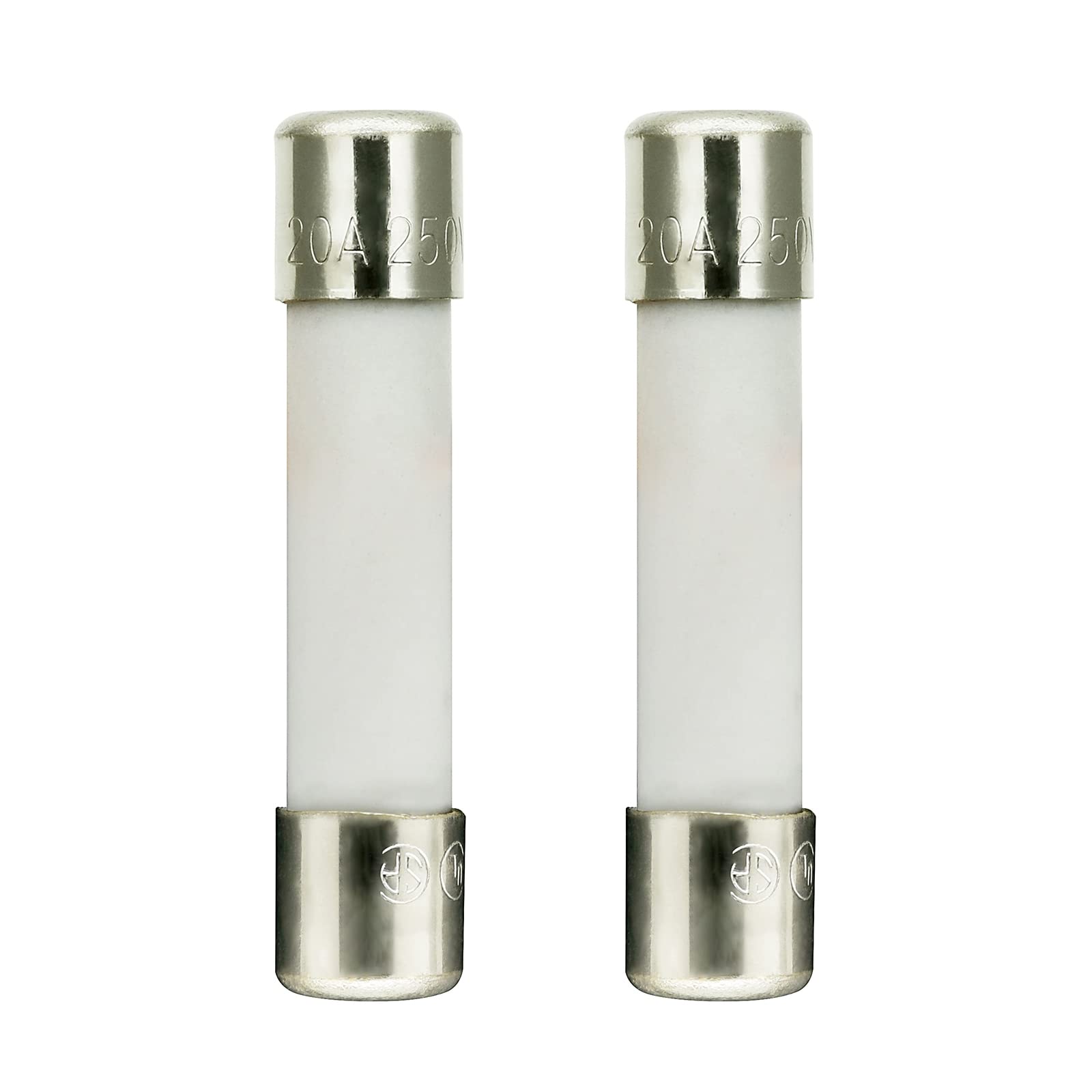 20 Amp 250V Slow-Blow Ceramic Fuse 6x30mm - Universal Microwave Replacement Fuse Compatible with Most Brands (2 Pack) - Perfect for Microwave Oven Repair & Appliance Maintenance