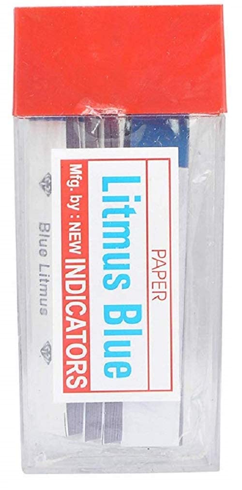 Vijay Surgical Blue & Red Litmus Paper - 100 Leaves Each for pH Testing Acid & Base Solutions | Lab, School, and Home Science Experiments