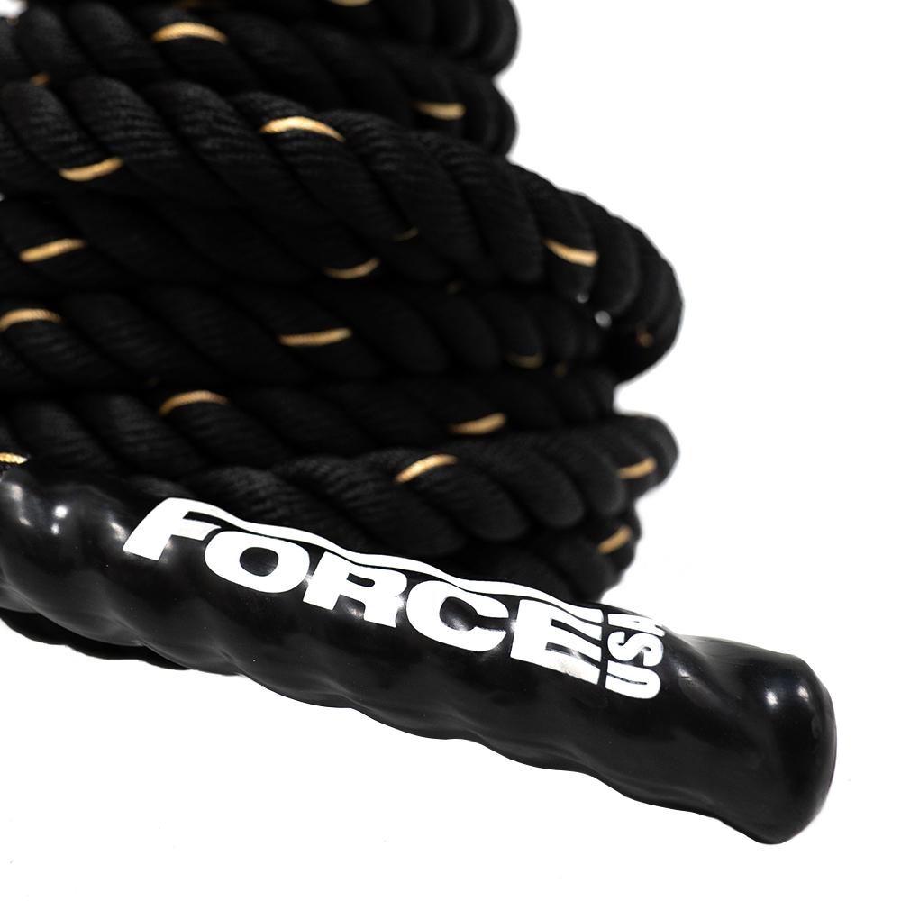 Force USA 15m Battle Rope - Heavy Duty Gym Rope for CrossFit, Strength Training & Home Workouts - Perfect for Fitness, MMA & Cardio Exercises
