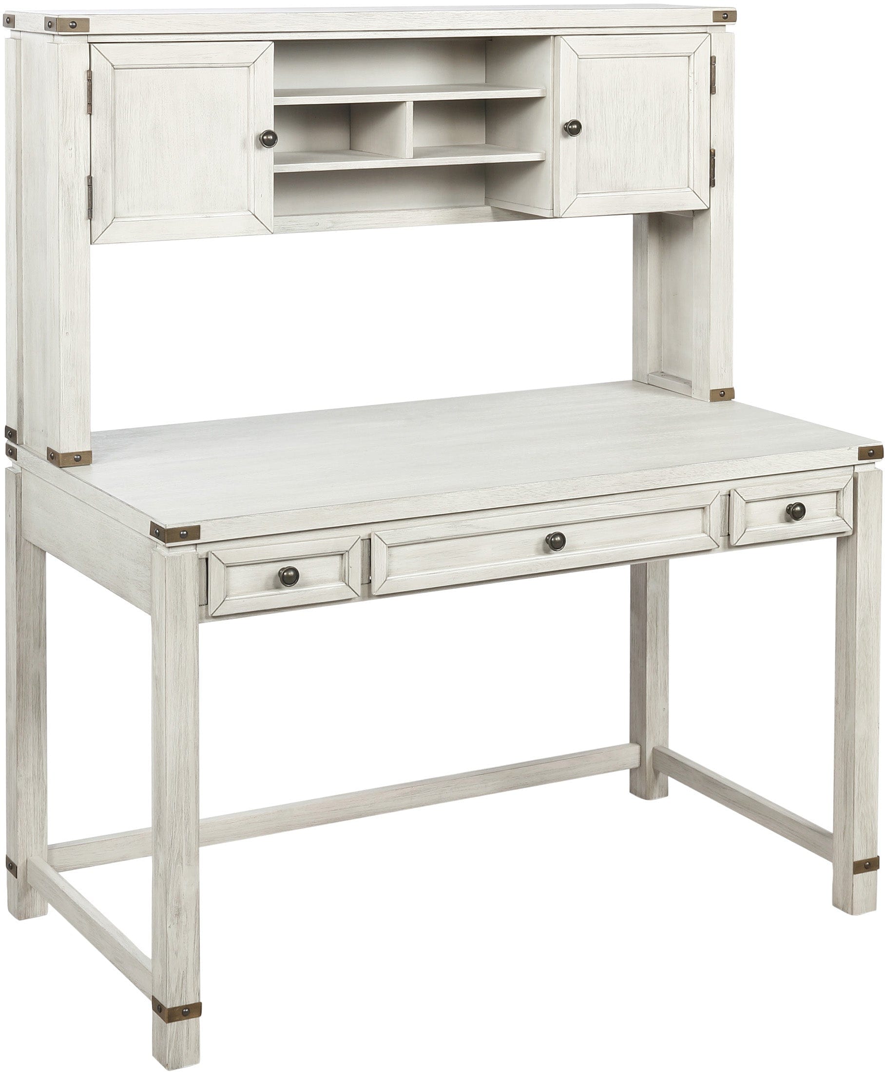 Office Star Baton Rouge Hutch and Desk [BTDH2937] - Stylish Home Office Furniture for Work & Study - Perfect for Small Spaces & Remote Work