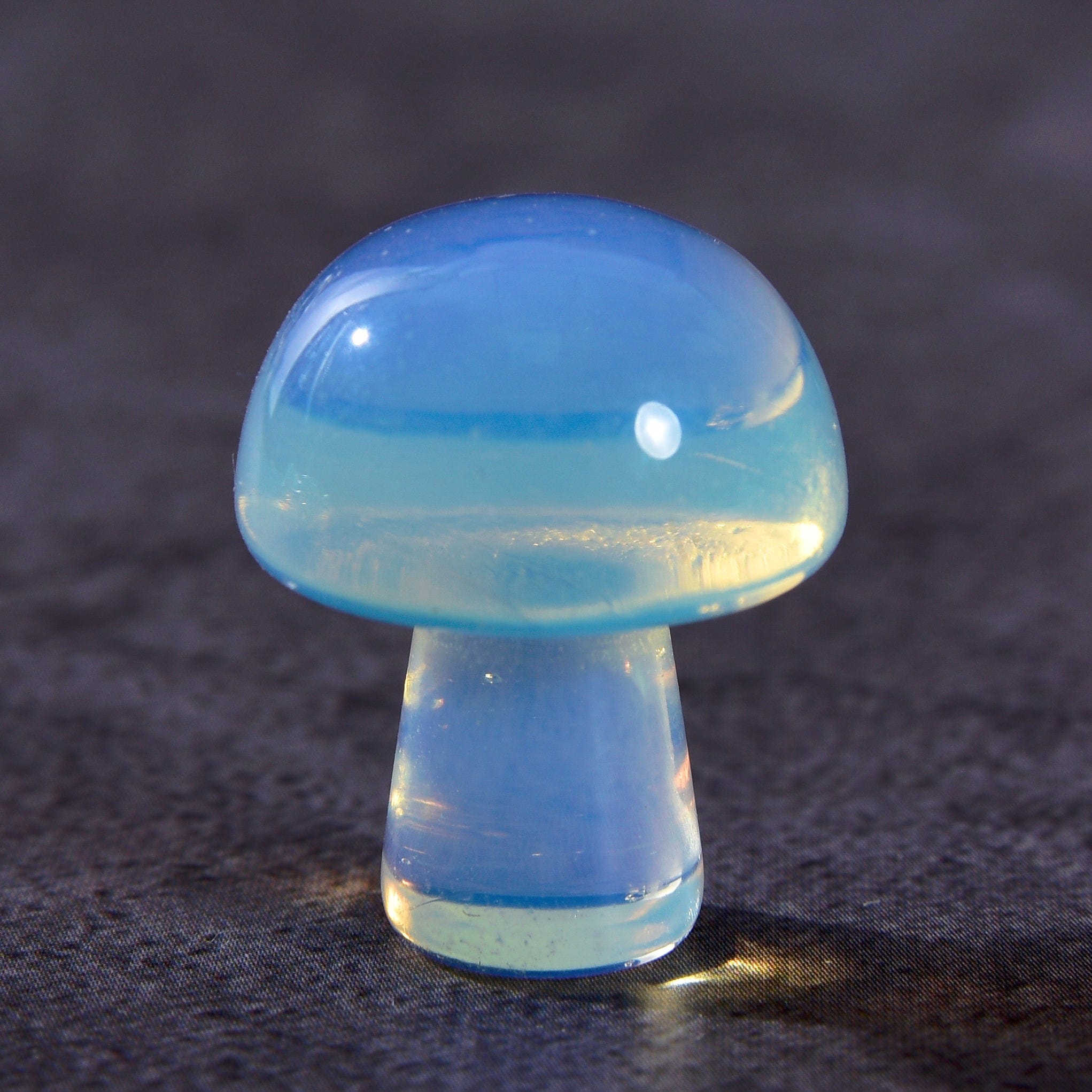 1 Opalite Moonstone Mushroom Carving - Natural Gemstone Sculpture for Home Decor, Meditation & Spiritual Healing
