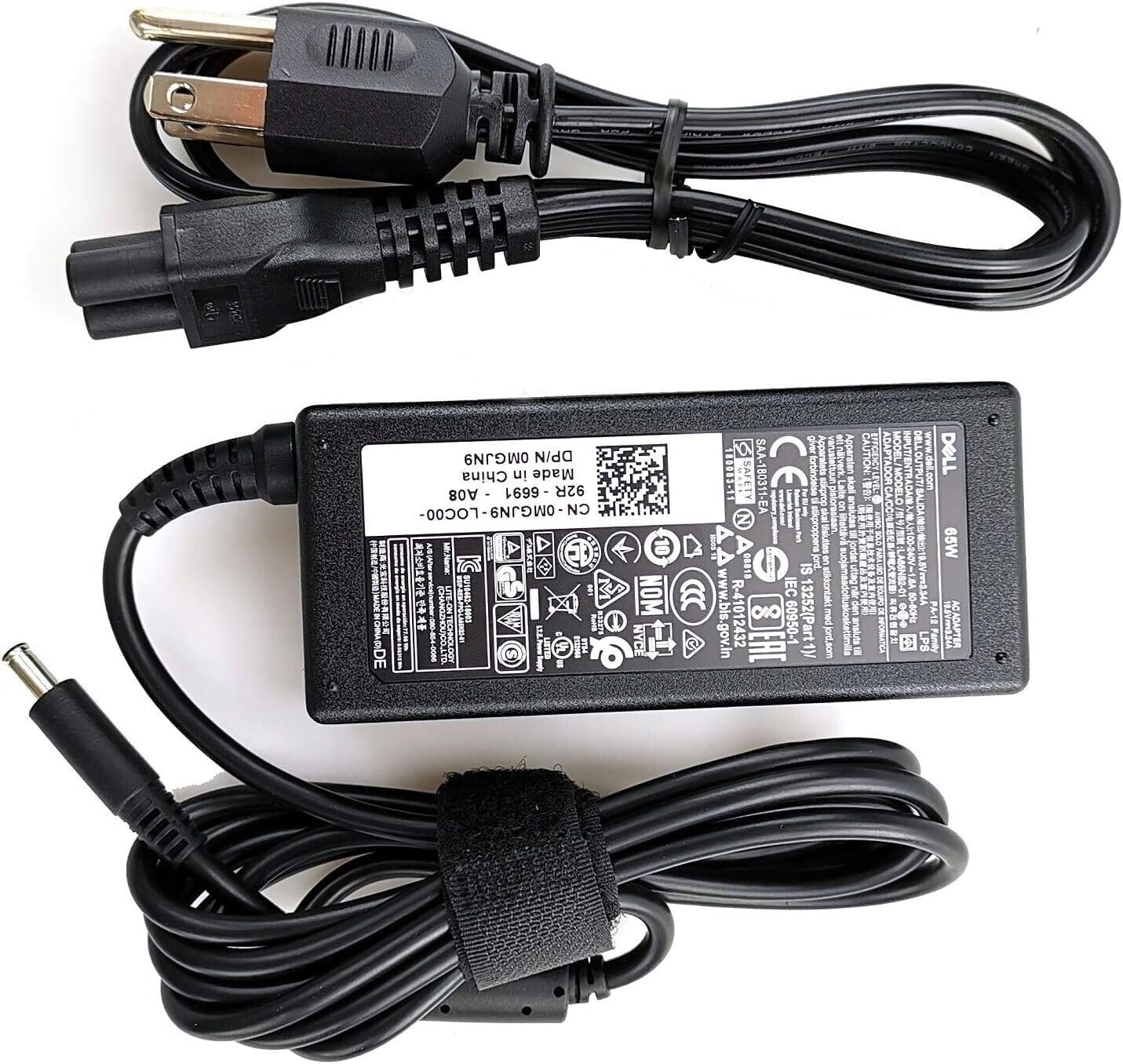 Original Dell 65W AC Adapter Charger for Inspiron 15 5567/5565/P66F Laptops - 19.5V 3.34A Power Supply with 4.5x3.0mm Tip - Perfect for Home, Office & Travel Use