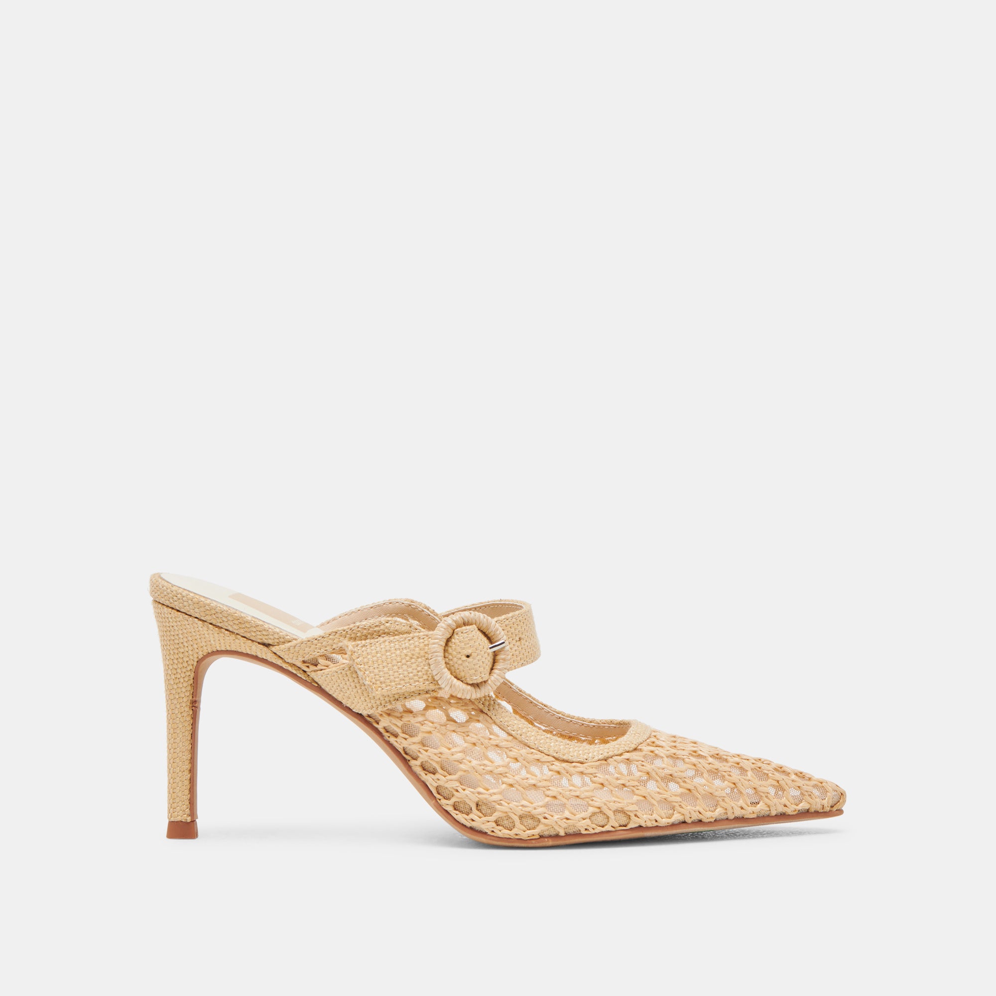 KEEKEE Women's Natural Woven Raffia Heels - Comfortable Summer Sandals for Beach, Wedding & Vacation Outfits