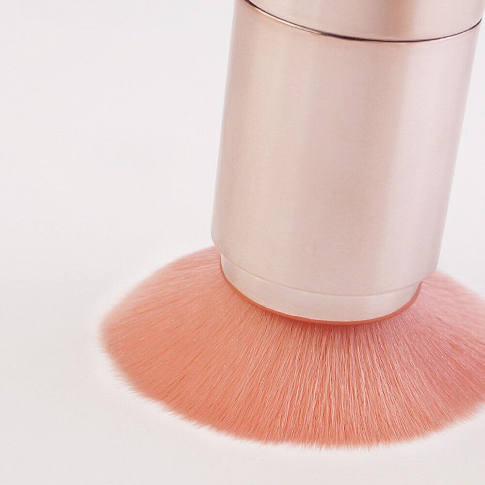 SHOPECOM 5-in-1 Mini Makeup Brush Set with Travel Case - Synthetic Bristles Face & Eyeshadow Brush Kit for Powder, Blush, Eyeshadow & Lipstick - Perfect for Travel, Daily Makeup & Professional Use