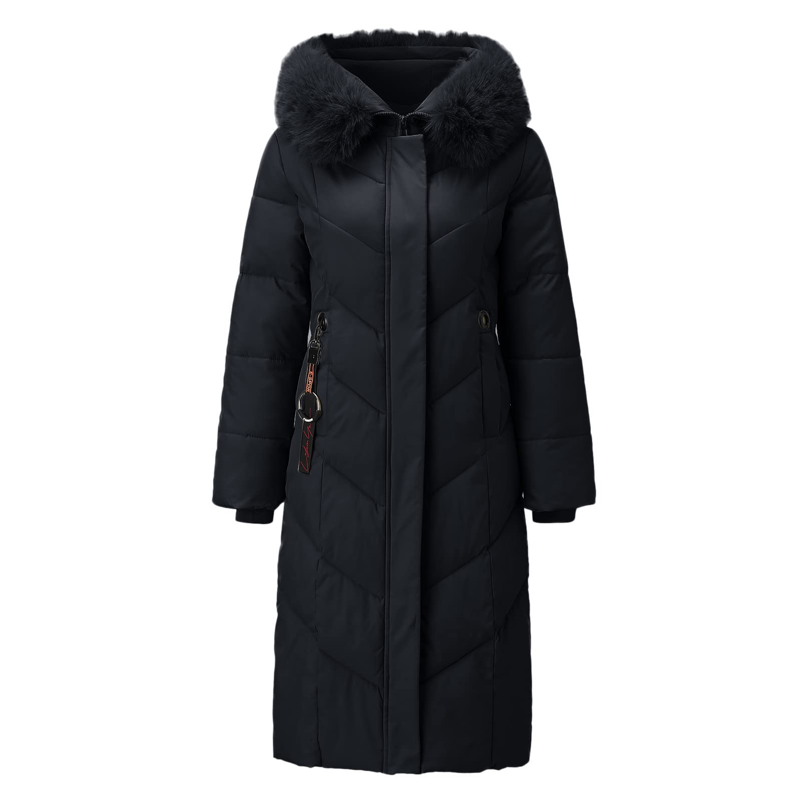 Women's 2024 Winter Warm Down Jacket with Hood - Thick Long Sleeve Puffer Coat for Cold Weather - Perfect for Outdoor Activities, Snowboarding & Daily Winter Wear