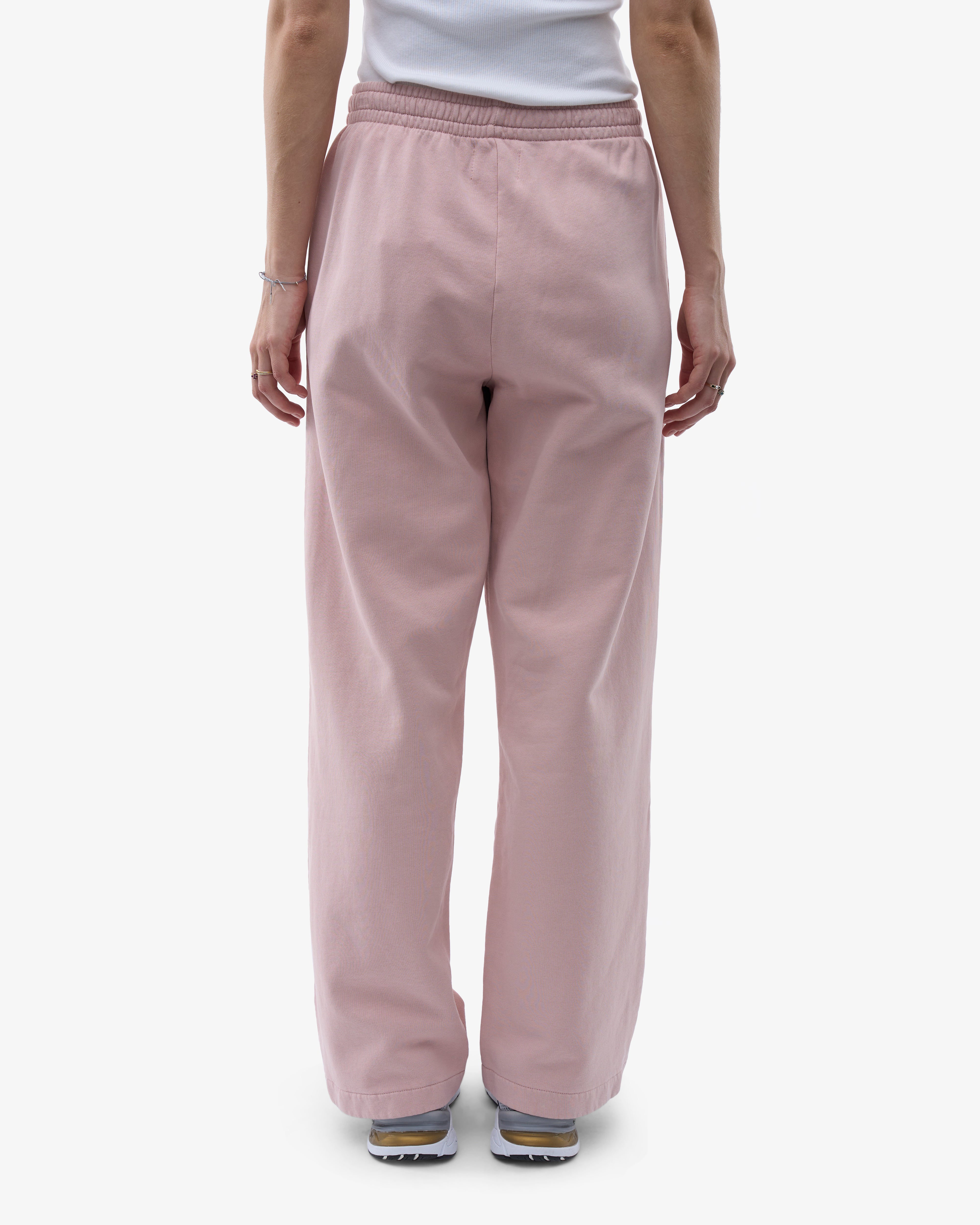 Organic Straight Leg Sweatpants for Women - Soft Faded Pink Cotton Lounge Pants | Perfect for Yoga, Running Errands & Relaxing at Home