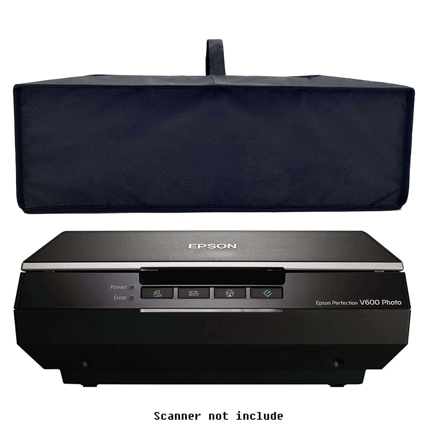 Wanty Black Antistatic Waterproof Dustproof Nylon Fabric Printer Cover Case Protector for Epson V600 & Canon Canoscan Photo Scanners - Perfect for Home Office & Studio Equipment Protection