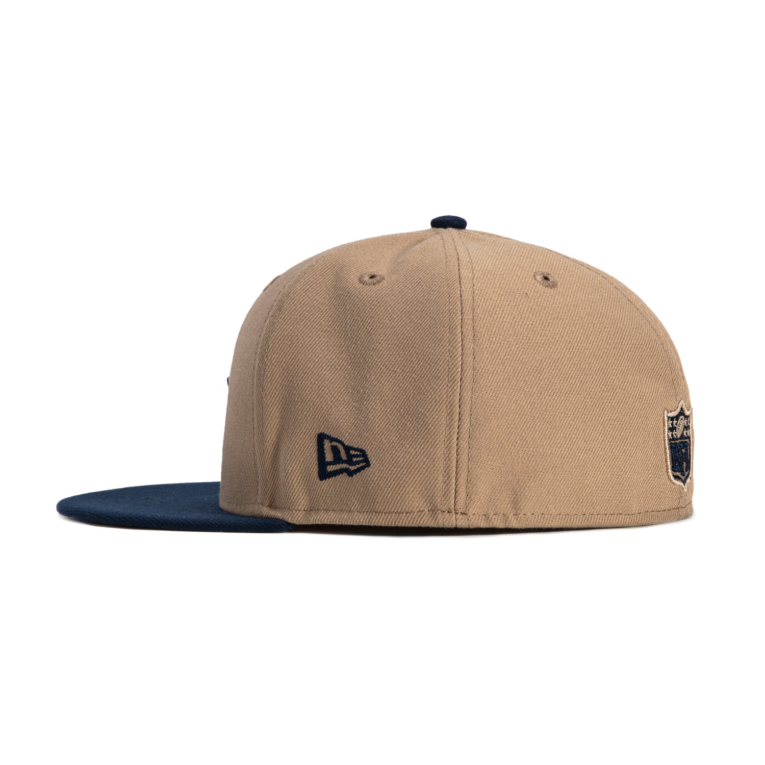 New Era 59Fifty Dallas Cowboys Snapback Hat - Khaki & Navy Blue Adjustable Baseball Cap for Men - Perfect for Football Games, Tailgating, and Cowboys Fan Gear