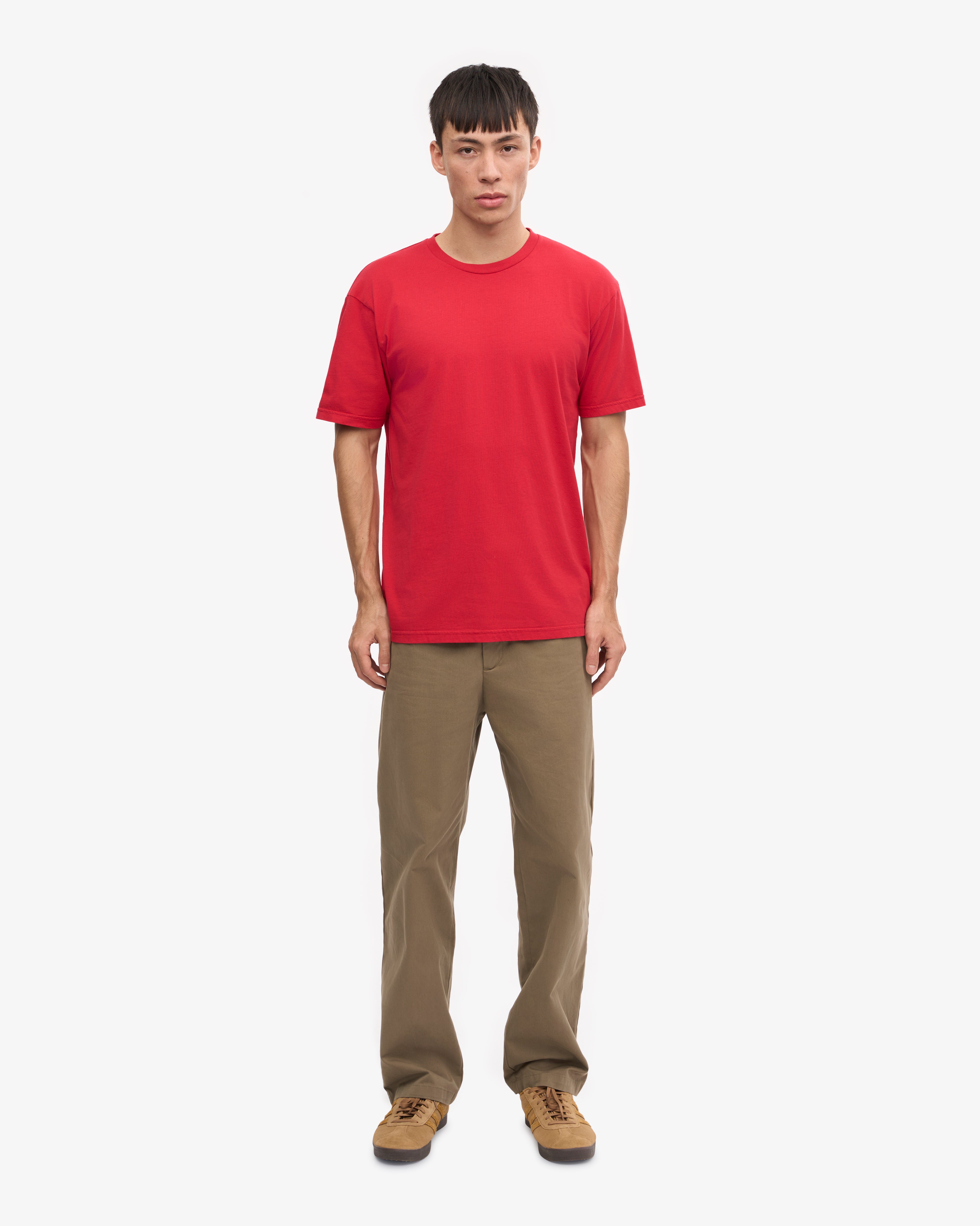 Classic Organic Cotton T-Shirt for Men & Women - Soft & Comfortable Scarlet Red Tee - Perfect for Casual Wear, Gym, and Everyday Outfits