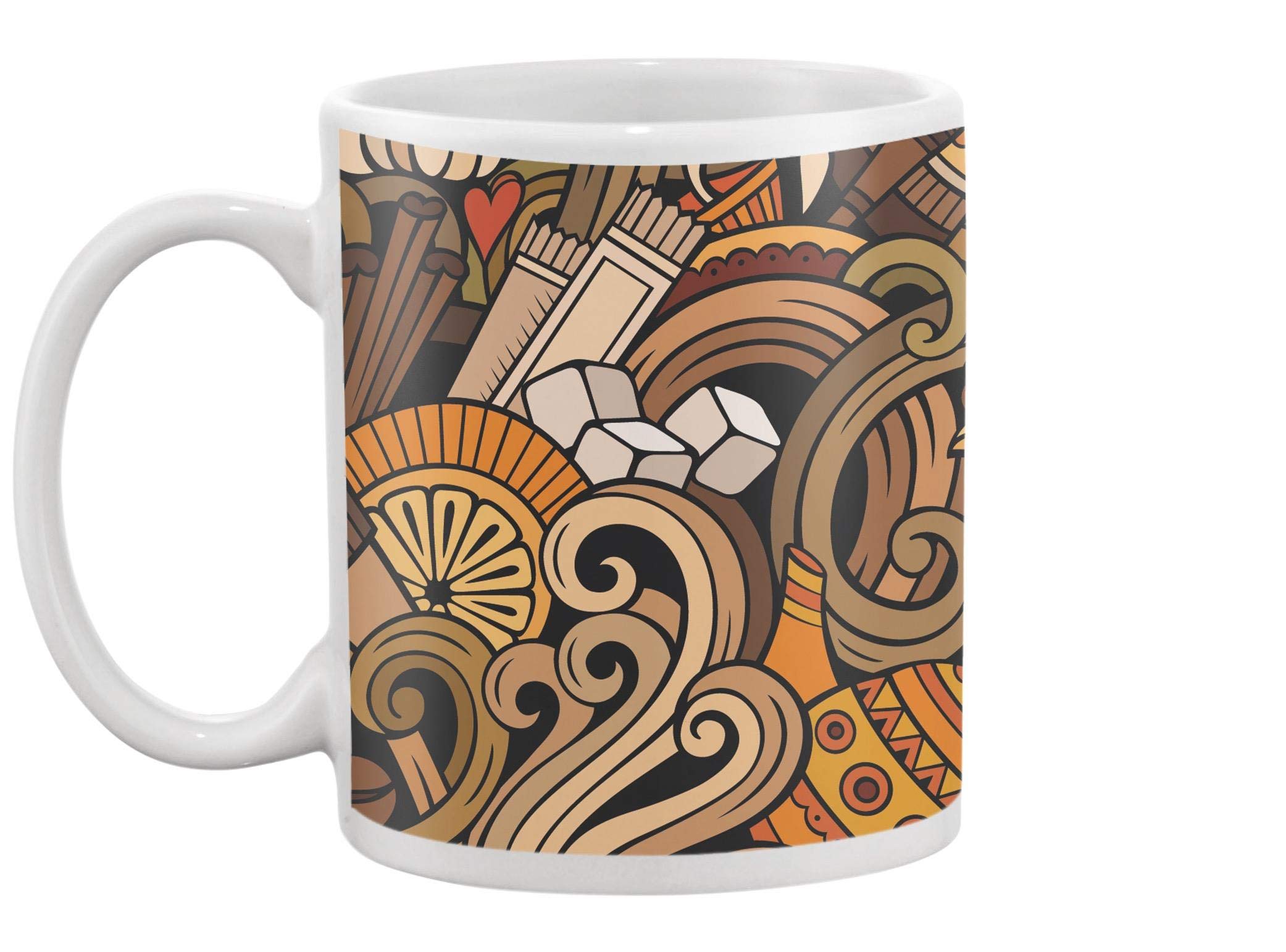 Handmade Ceramic Coffee Mug with Unique Art Design - Perfect for Coffee Shops, Gifts & Home Use