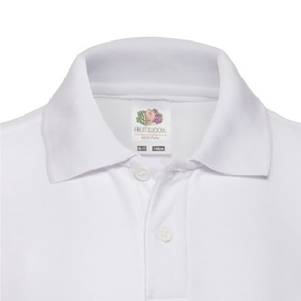 Fruit of the Loom Kids' Short Sleeve Polo Shirt - Soft Cotton Comfort Fit for Boys & Girls - Perfect for School, Playdates & Casual Outings