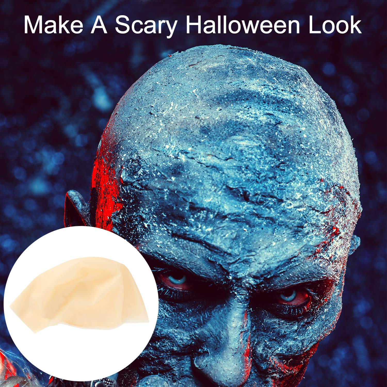 Boao Bald Head Latex Cap for Adults - Wig Cap, Makeup Costume Accessory (1 Pack, Large Size) - Perfect for Halloween, Cosplay, Theatrical Performances & Costume Parties