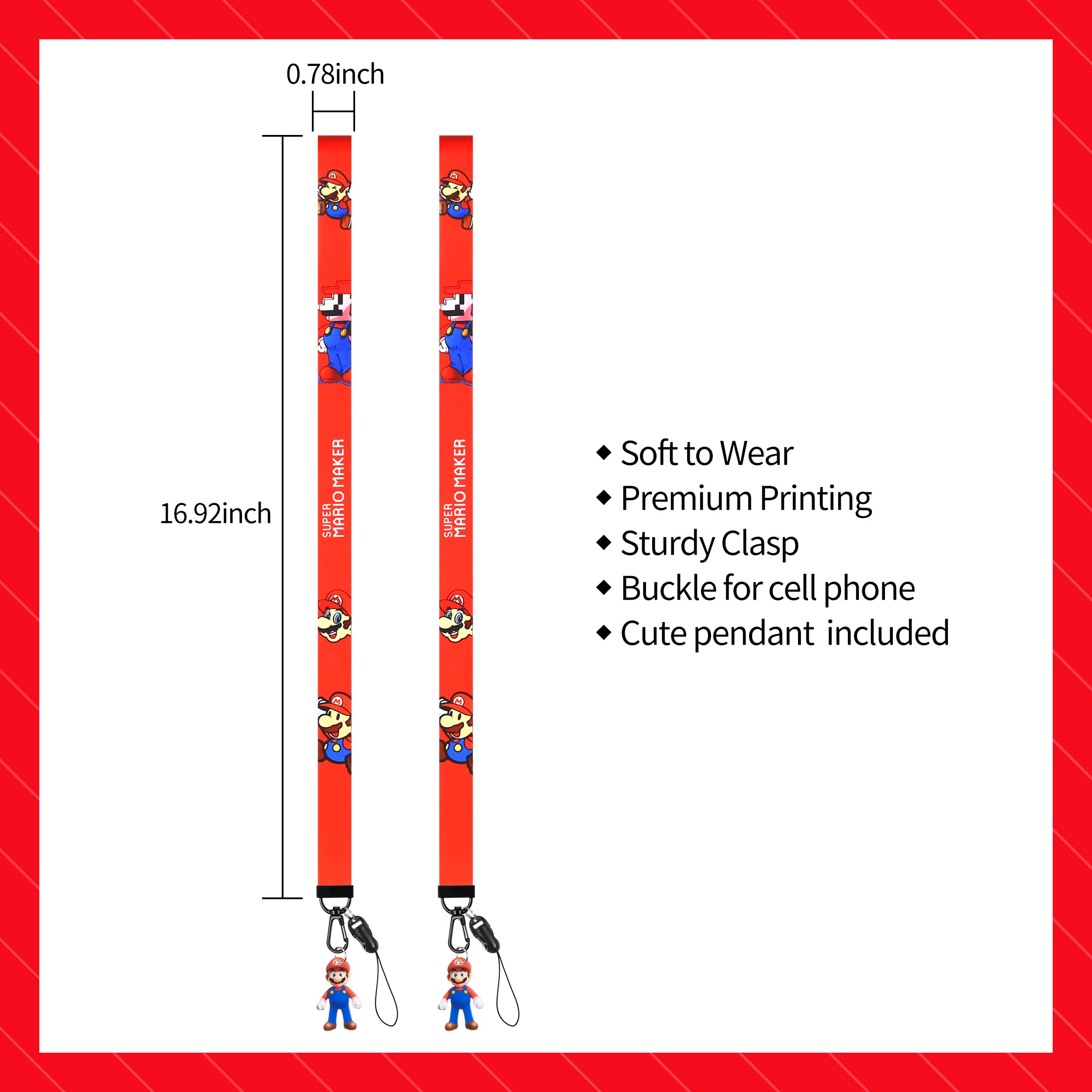 Cute Cartoon Key Lanyard for ID Badges & Keys - Office, School, Events