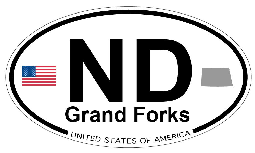 Grand Forks North Dakota Souvenir Oval Magnet - Perfect for Fridge, Office & Travel Memorabilia | Collectible City-Themed Gift