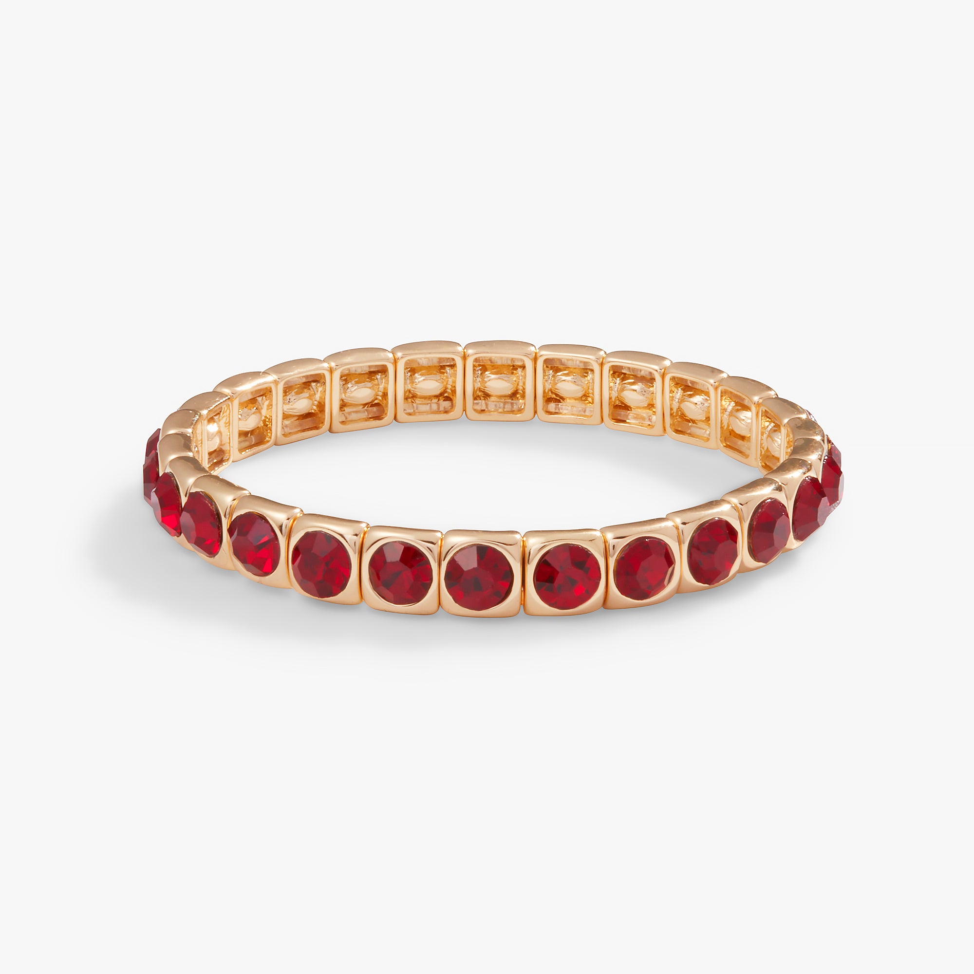 Natural Ruby Crystal Stretch Bracelet for Women - Elegant Adjustable Beaded Jewelry for Daily Wear, Meditation & Special Occasions