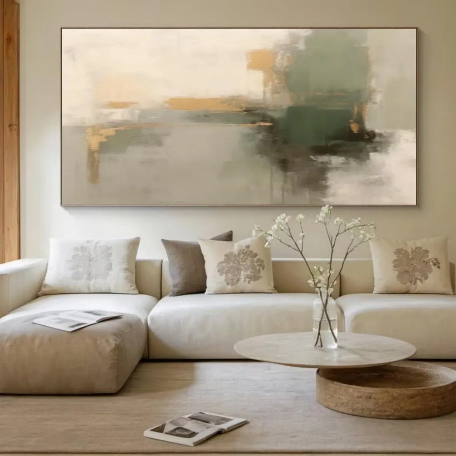 Abstract Painting #AB 346 - Modern Wall Art for Living Room, Bedroom & Office Decor - Handmade Canvas Artwork for Home & Office Interior Design