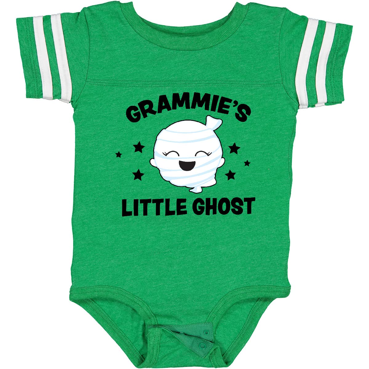 Inktastic Cute Grammie's Little Ghost with Stars Baby Bodysuit - Soft Cotton Onesie for Newborns & Infants - Perfect for Halloween, Family Photos & Everyday Wear