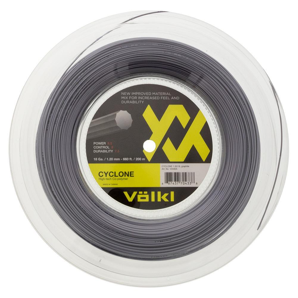 Cyclone 18g Tennis String Reel - Graphite Tennis String for Spin & Control - Perfect for Tennis Rackets & Stringing Machines - Great for Competitive Play & Practice Sessions