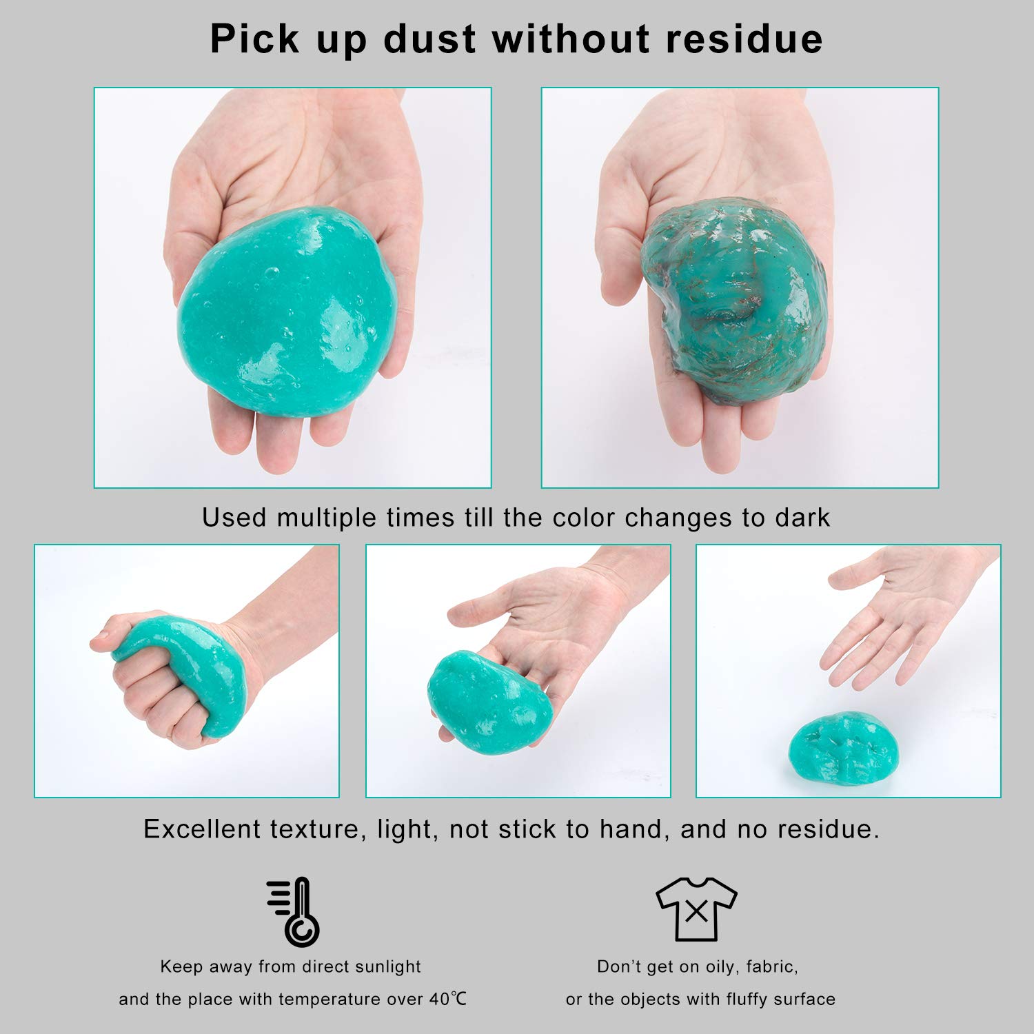 ASFSKY Car Cleaning Gel - Dust & Dirt Remover Putty for Car Interior, Dashboard, Vents & Hard-to-Reach Corners | Perfect for Detailing, Removing Crumbs & Keeping Your Vehicle Spotless