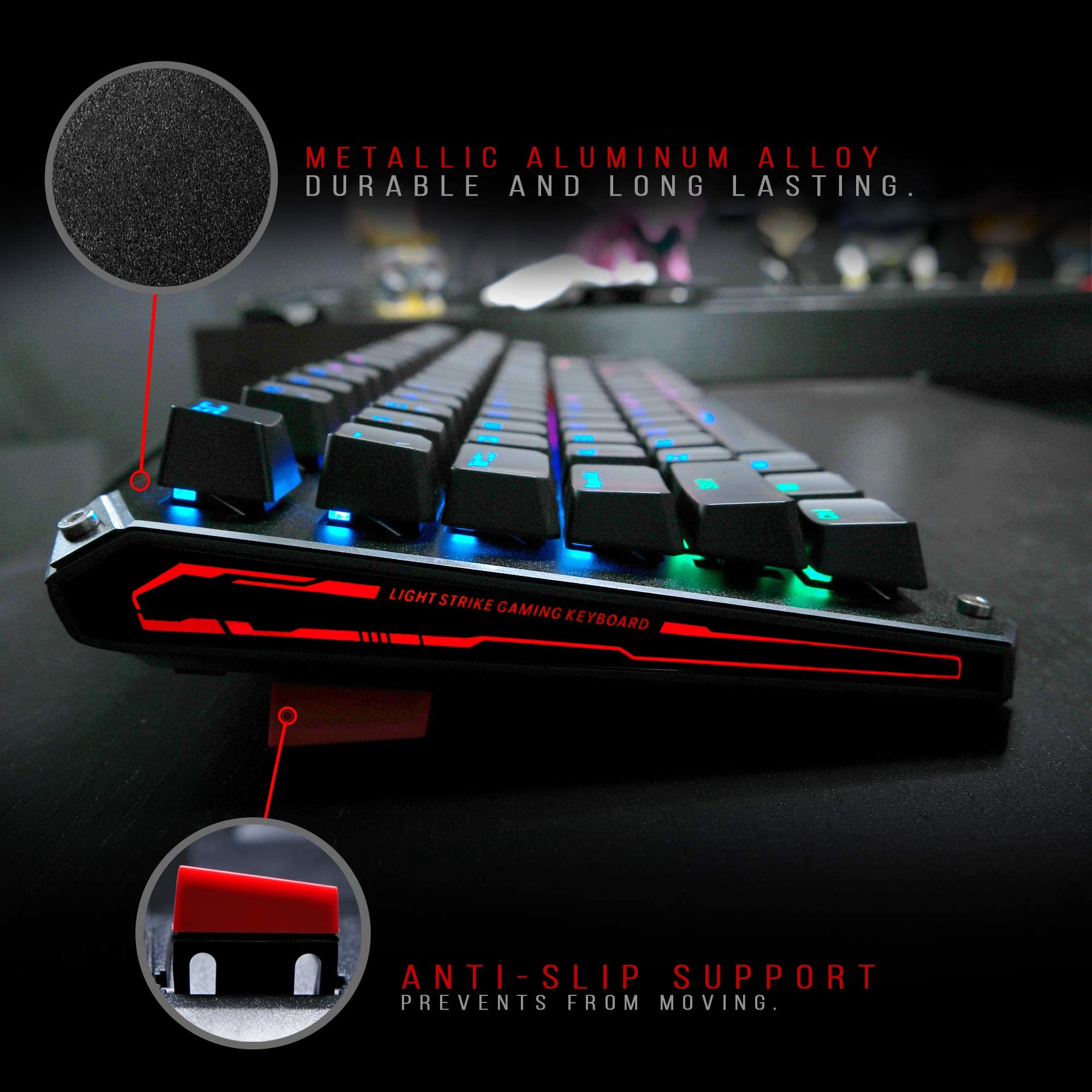 BLOODY B930 TKL Optical Gaming Keyboard - RGB Backlit, Quiet Linear Switches for Esports & Office Use
