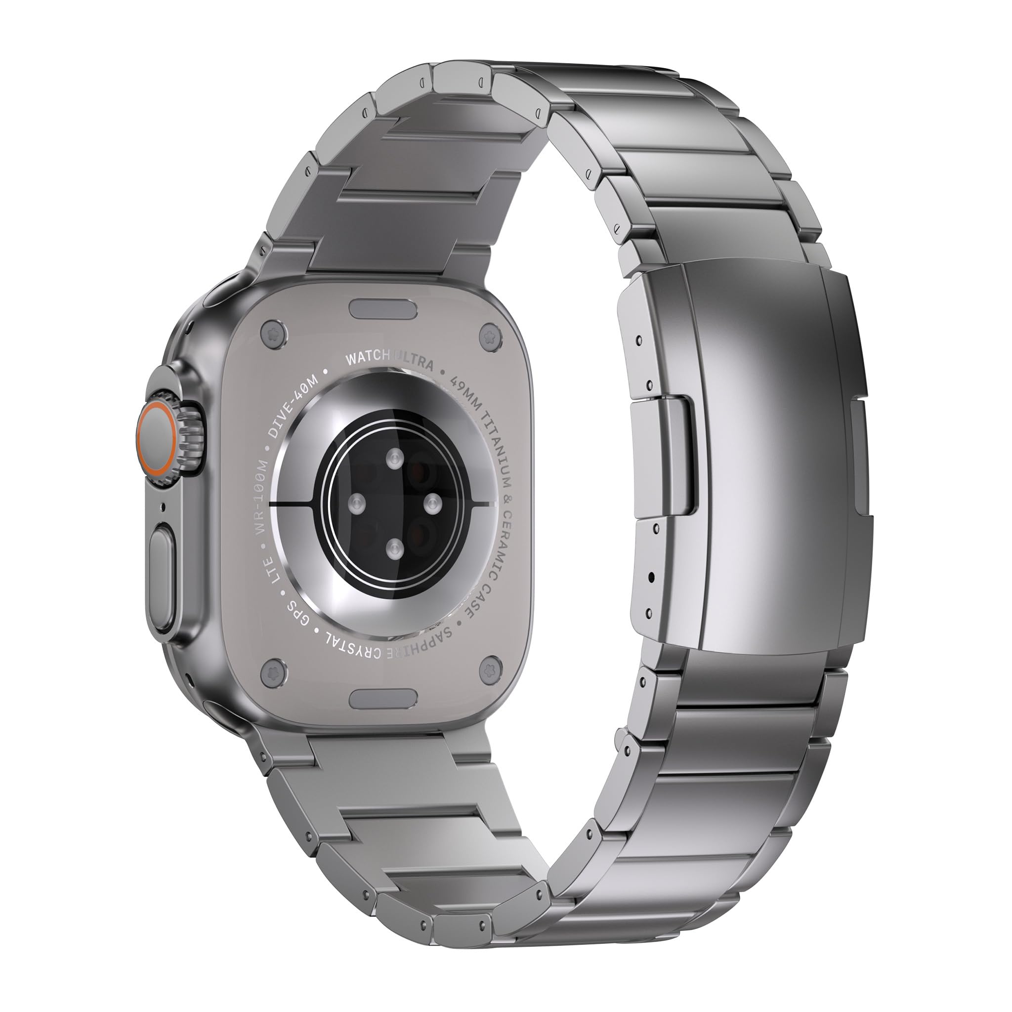 Premium Titanium Metal Band for Apple Watch Ultra 2 & Ultra 1 - 49mm Durable Titanium Bracelet with Secure Clasp | Perfect for Outdoor Sports, Gym Workouts & Everyday Wear