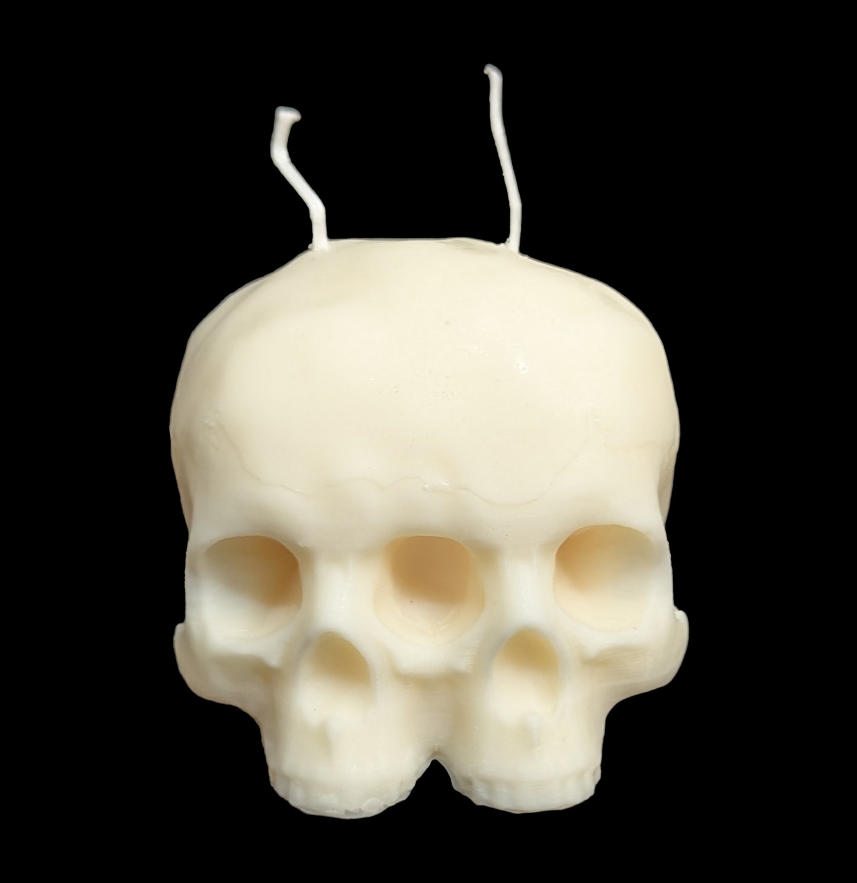 Unique Conjoined Twin Skull Candle - Gothic Home Decor, Halloween Party Supplies & Spooky Gift Idea for Horror Fans