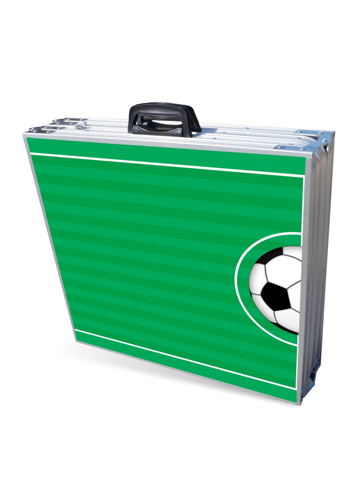 8-Foot Folding Beer Pong Table with Soccer Field Design - Portable Party Game Table for Outdoor Gatherings, Tailgates & College Events