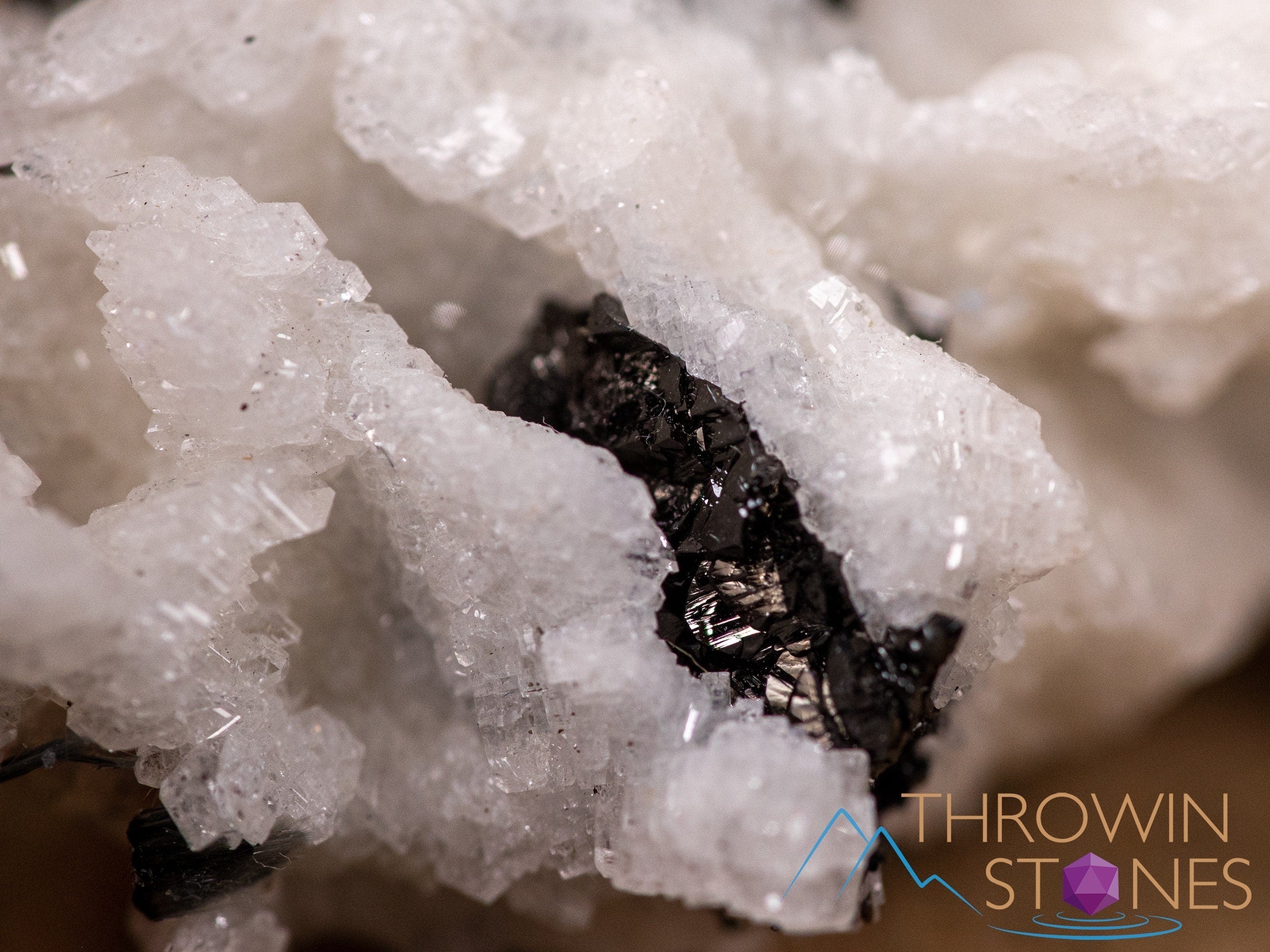 Natural Cassiterite on Albite Raw Crystal Cluster - Healing Stones for Home Decor, Housewarming Gift & Spiritual Energy (40660) | Perfect for Meditation, Feng Shui & Crystal Collectors