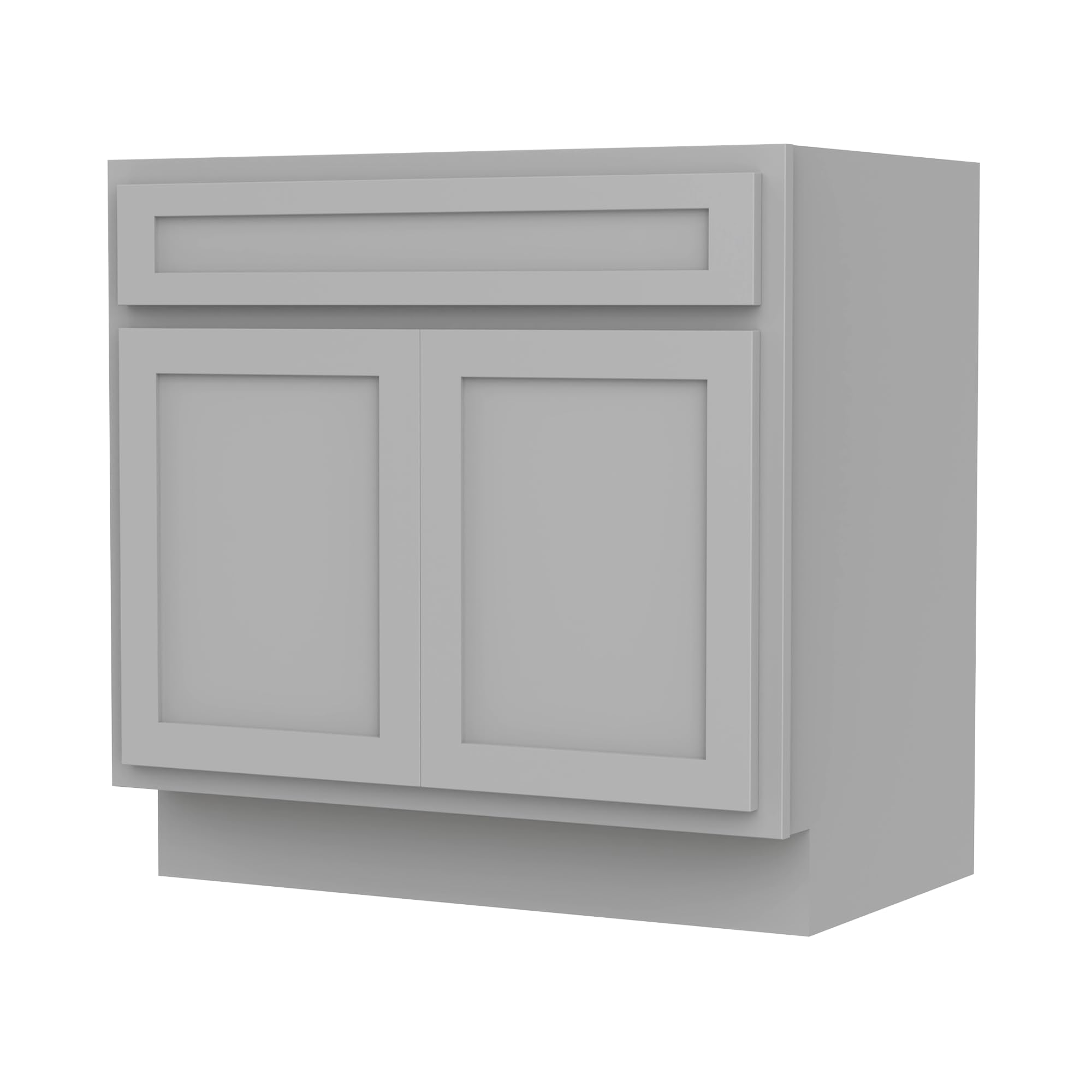 Vanity Art 30 Inch Double Shutter Door Bathroom Vanity Base Cabinet with Soft Closing Shaker Drawer - Sturdy Floor Mount Storage Organizer for Bathroom, Bedroom, Living Room & Kitchen (VA4030G) - Perfect for Small Space Organization and Modern Home Decor