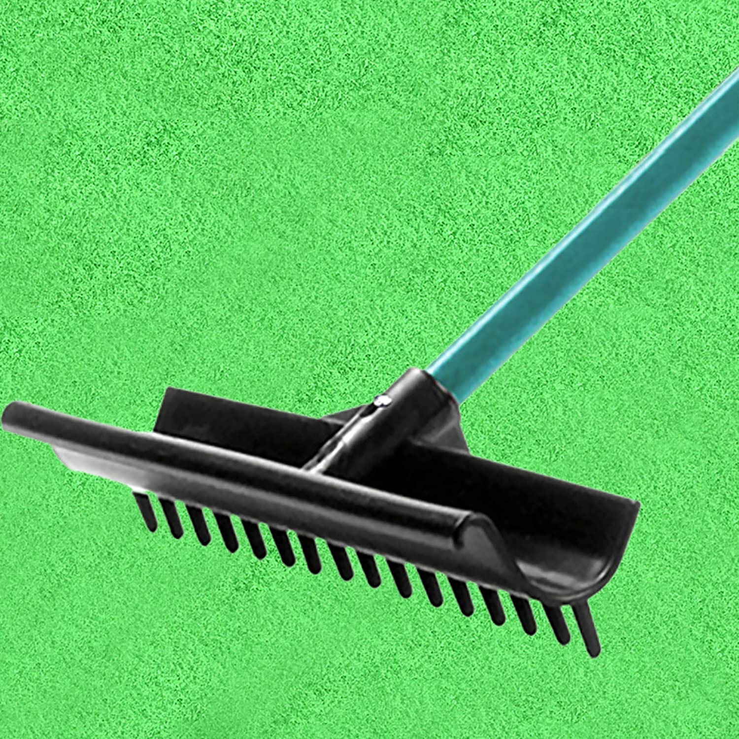 **Lawn Leveling Rake - Heavy Duty Sand Bunker Rake for Golf Course & Garden - Adjustable Handle for Easy Storage - Perfect for Driving Range, Yard Work & Landscaping**    *(Ideal for leveling grass, smoothing sand traps, raking leaves, and maintaining golf courses or home lawns.)*